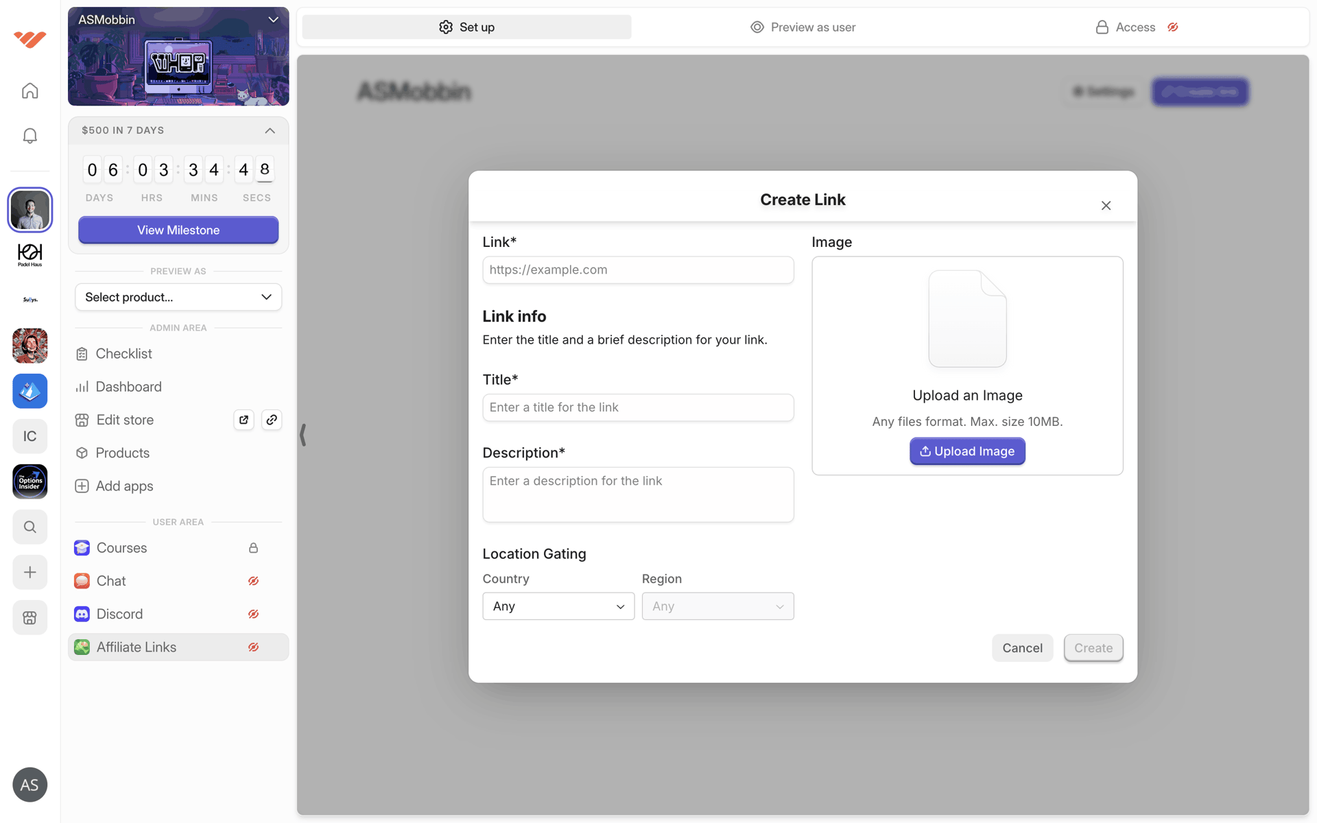 Whop Web Business interface screenshot 15