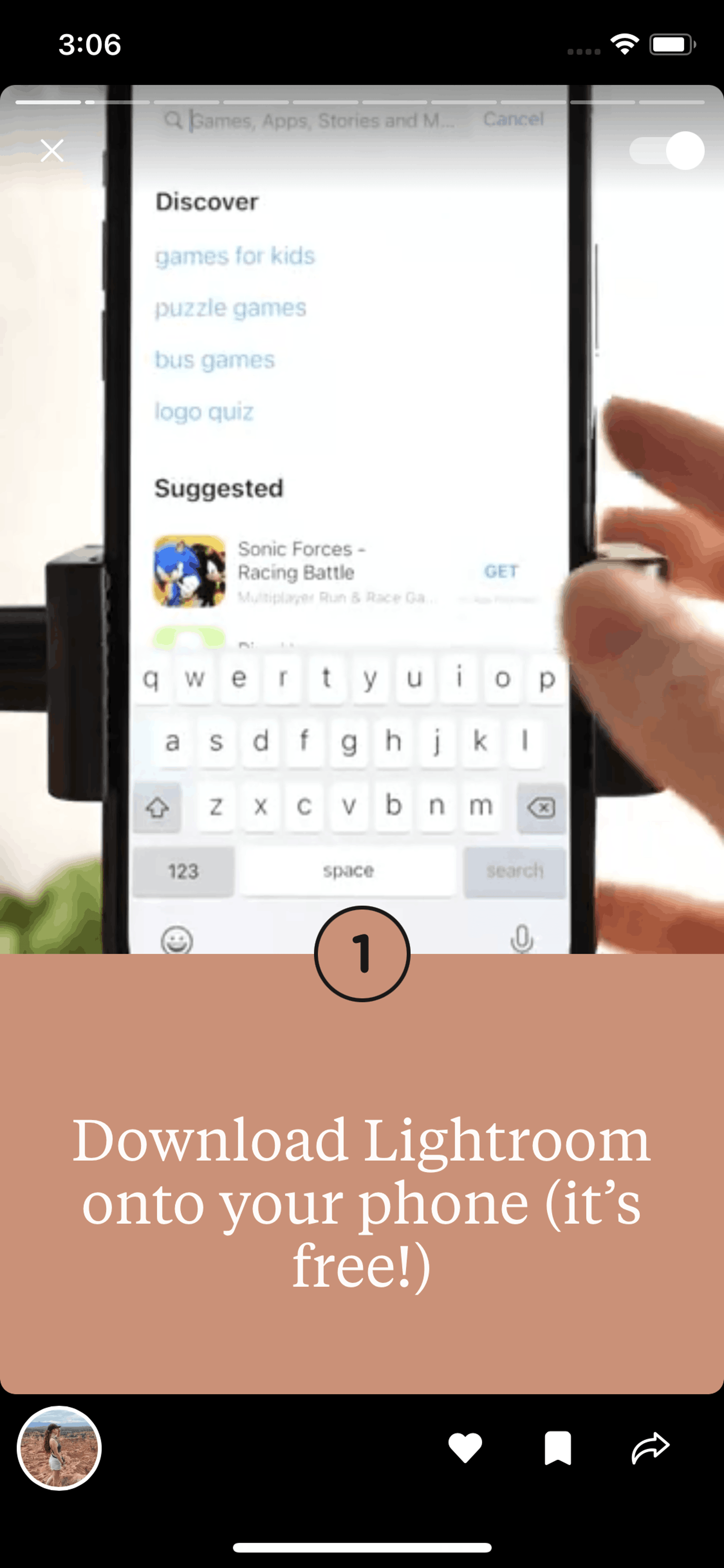 Jumprope iOS Photo & Video interface screenshot 16