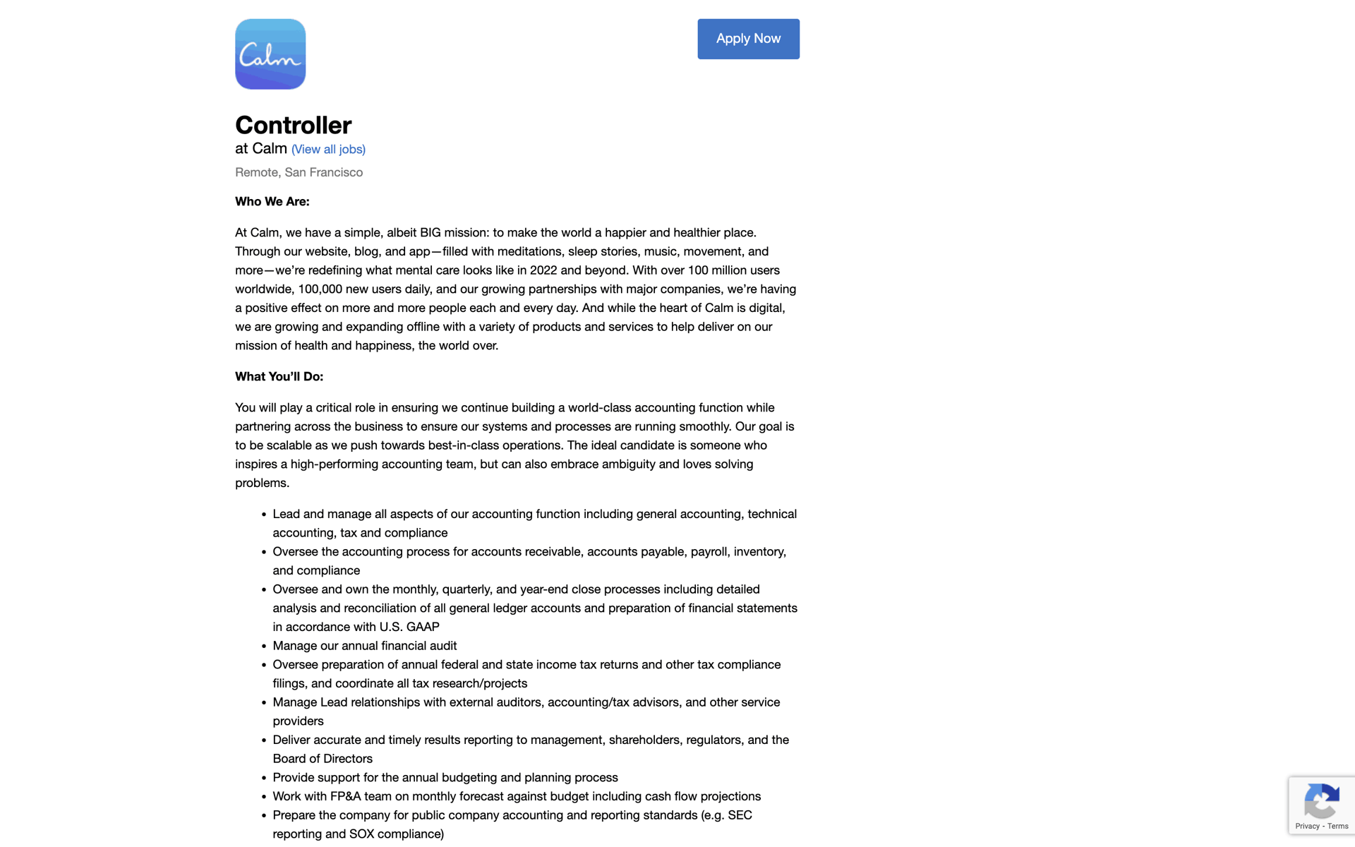 Calm Web Health & Fitness interface screenshot 5