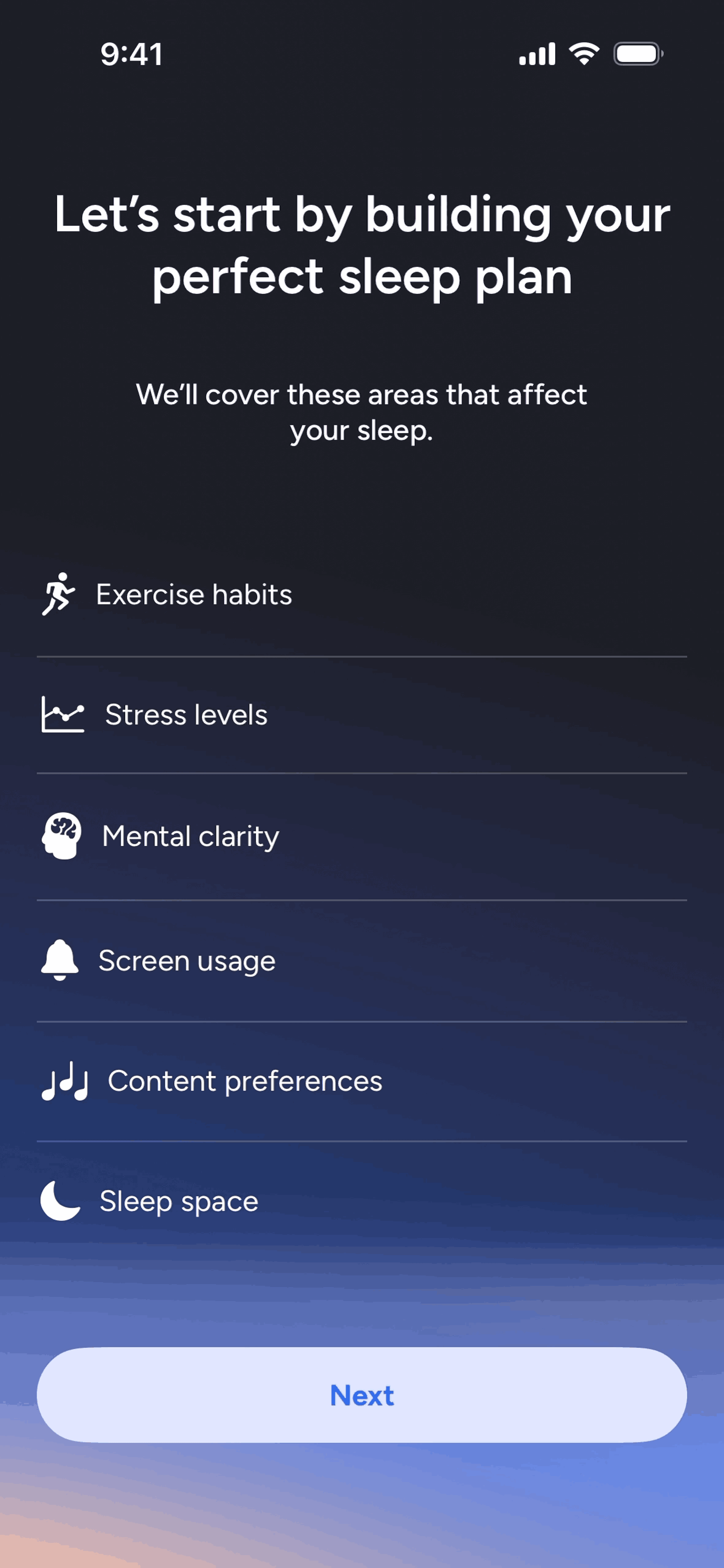 Calm Sleep iOS Health & Fitness interface screenshot 19