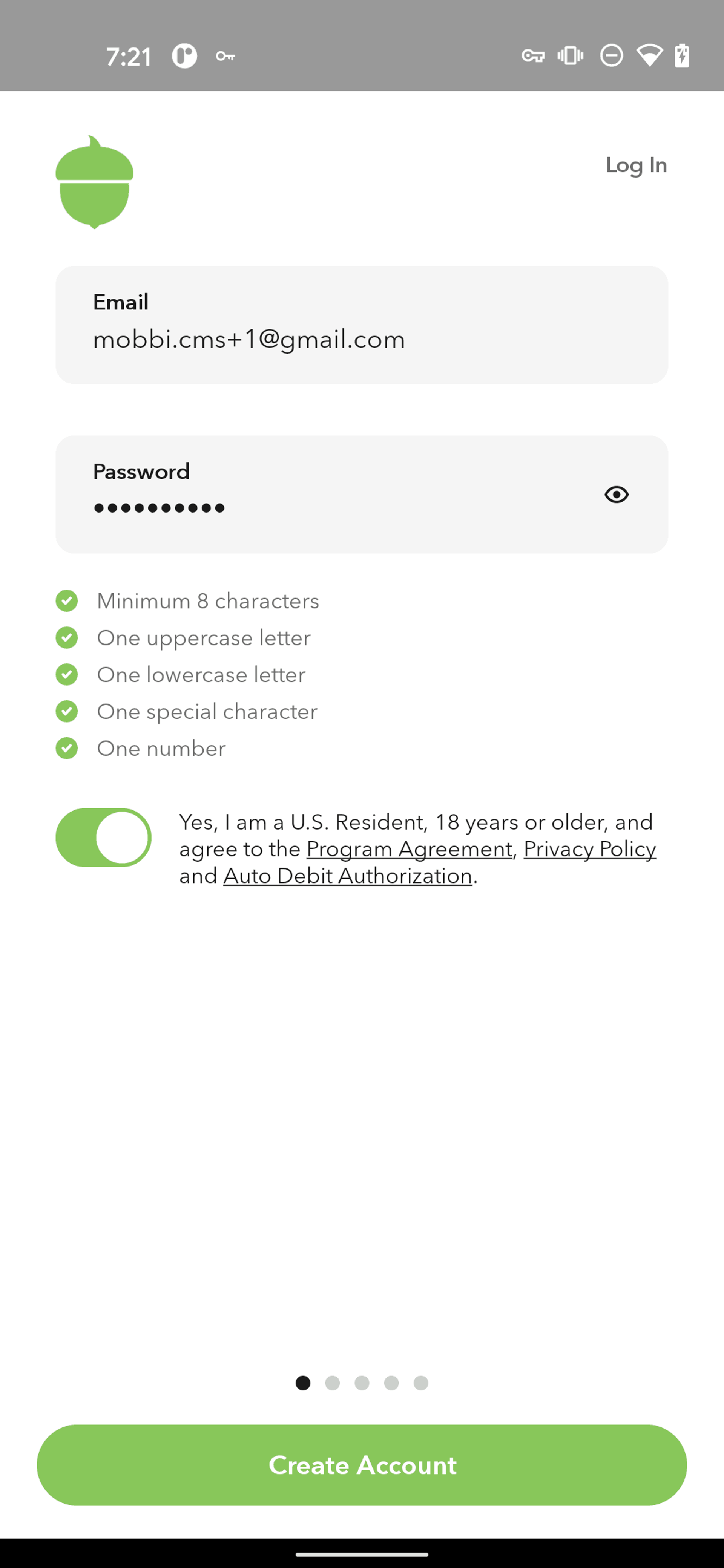 Acorns Android Finance interface screenshot 9