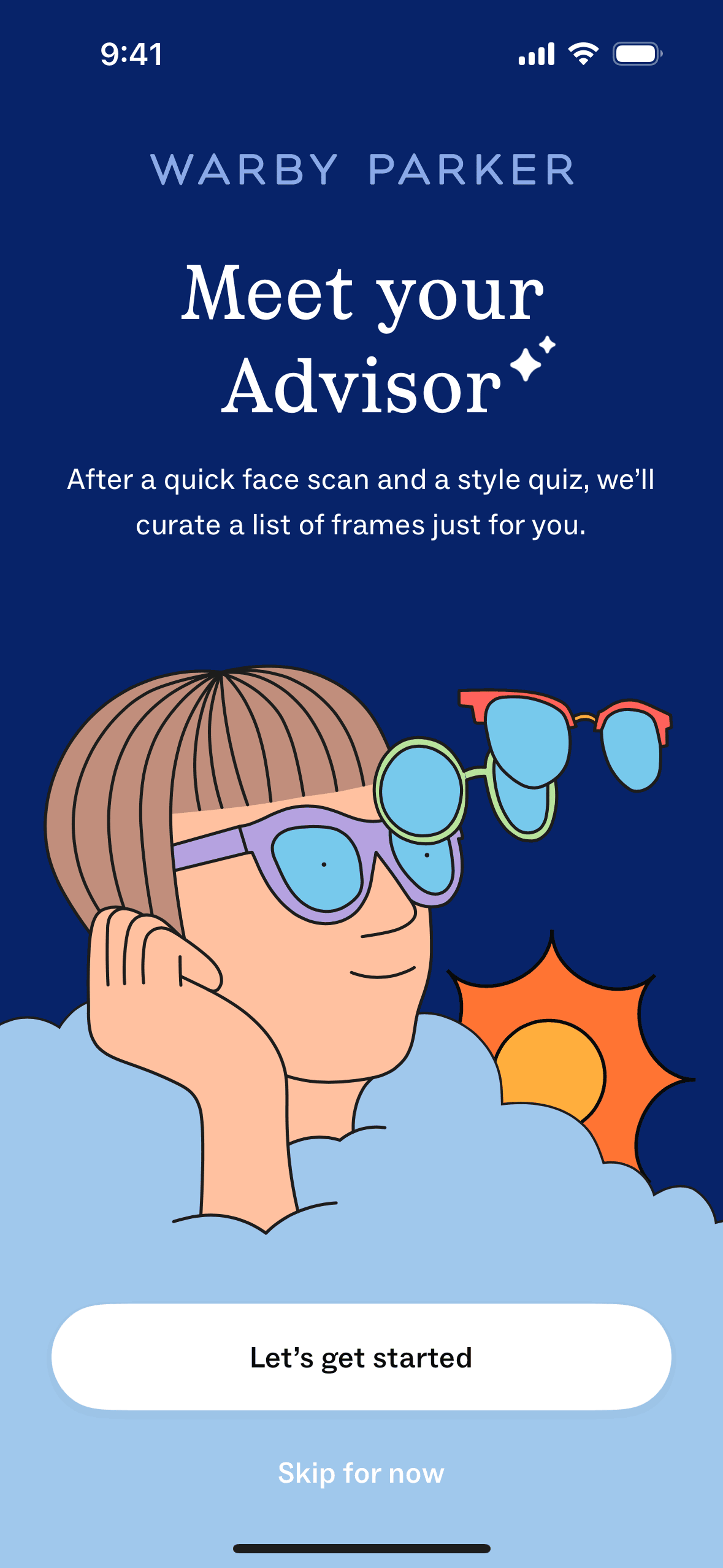 Warby Parker iOS Shopping interface screenshot 2