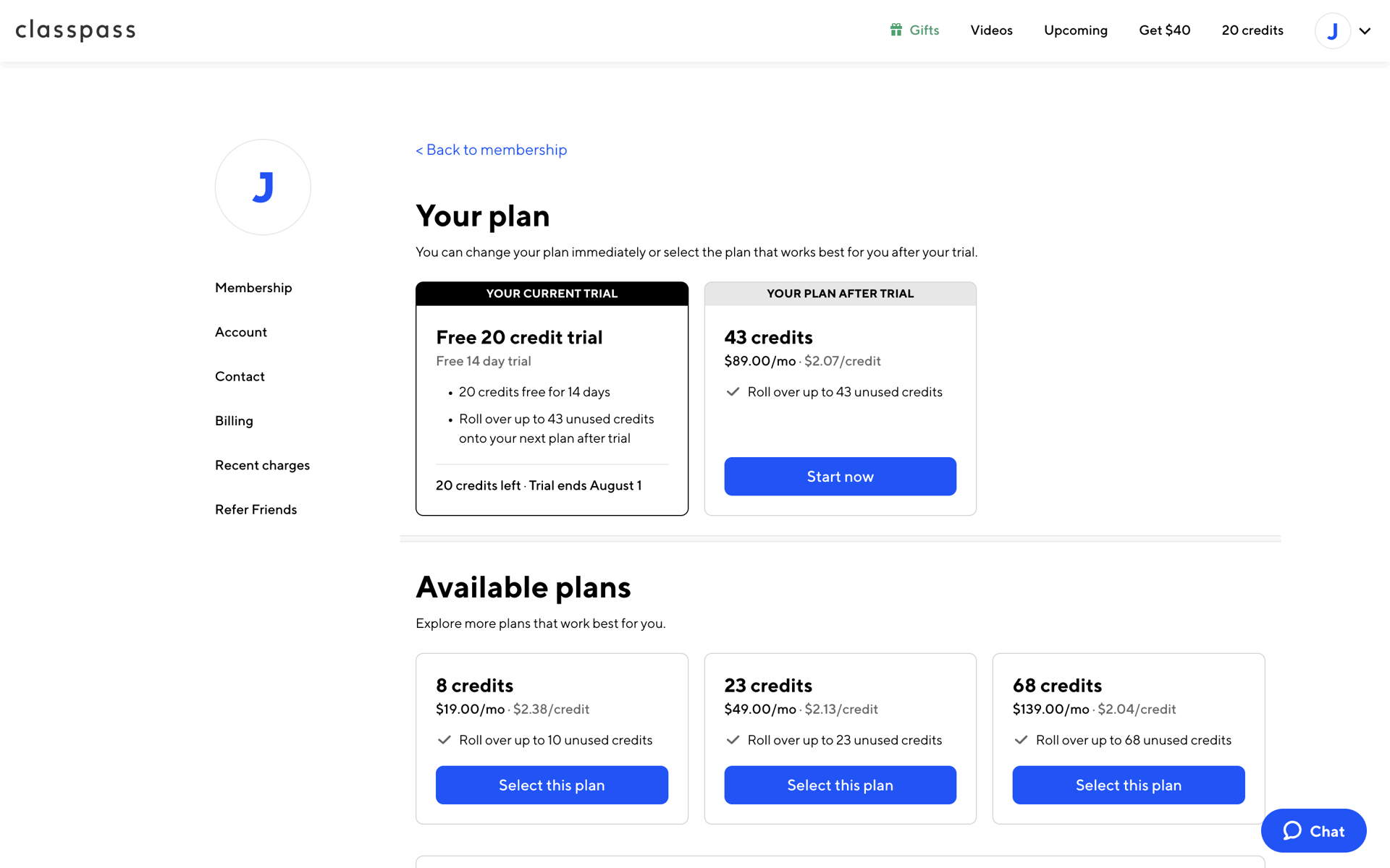 ClassPass Web Health & Fitness interface screenshot 11
