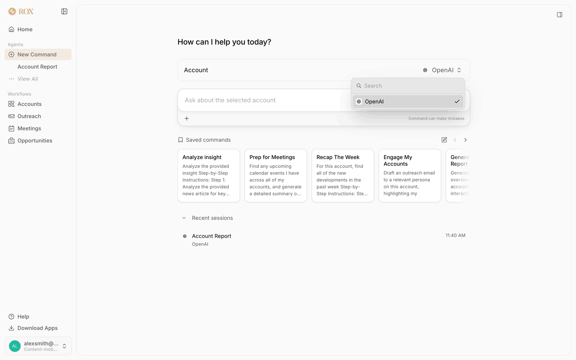 Rox Web Business interface screenshot 9