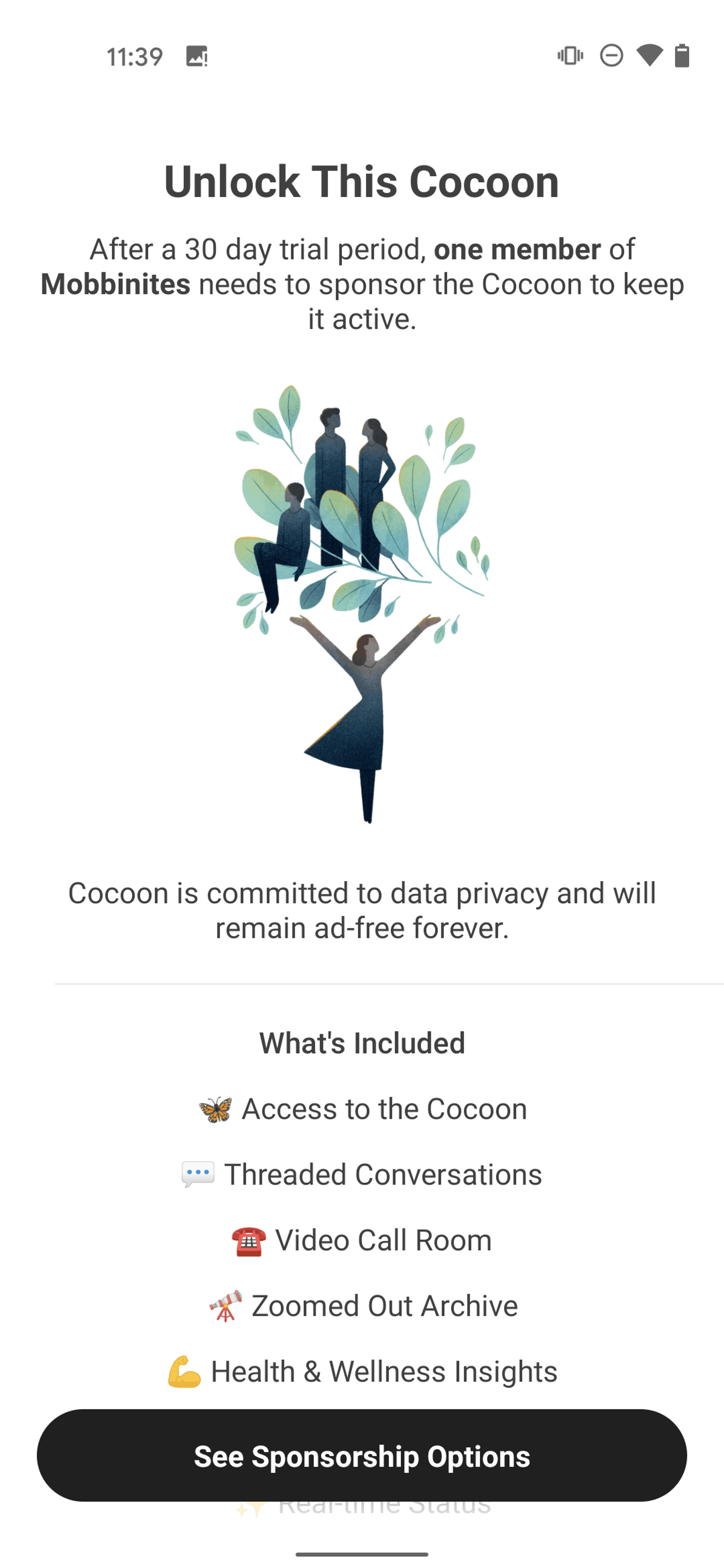 Cocoon Android Social Networking interface screenshot 16