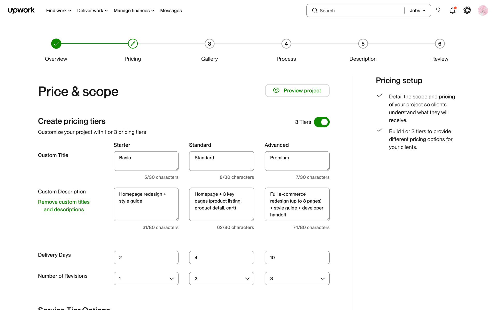 Upwork Web Business interface screenshot 23