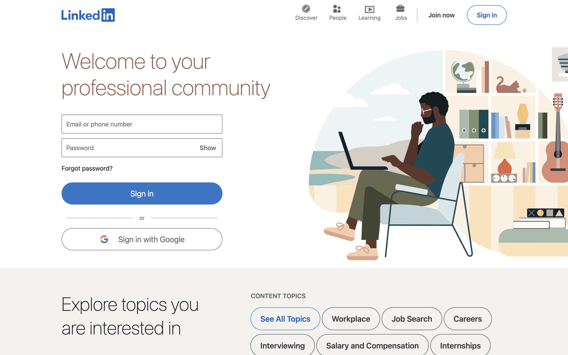 LinkedIn Web Business interface screenshot 1
