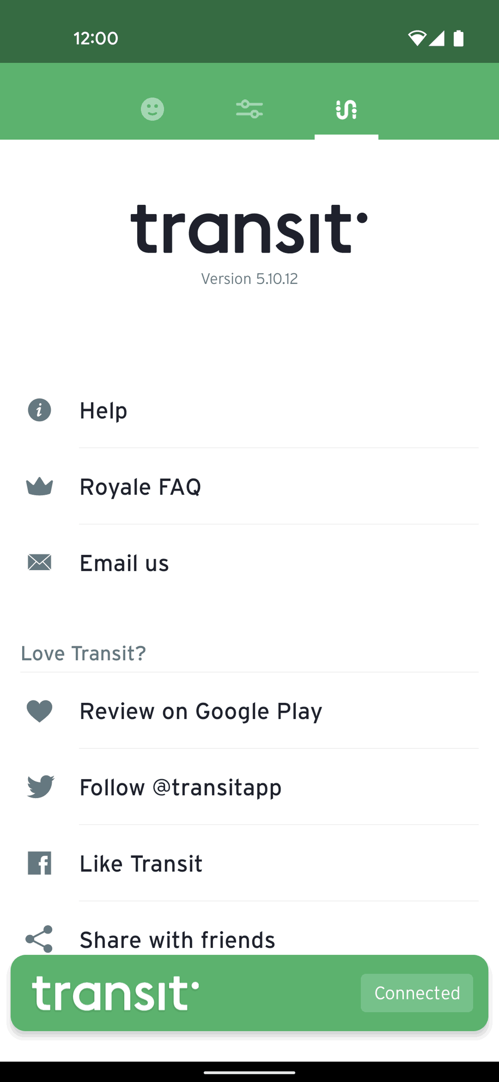 Transit Android Maps & Navigation interface screenshot 12