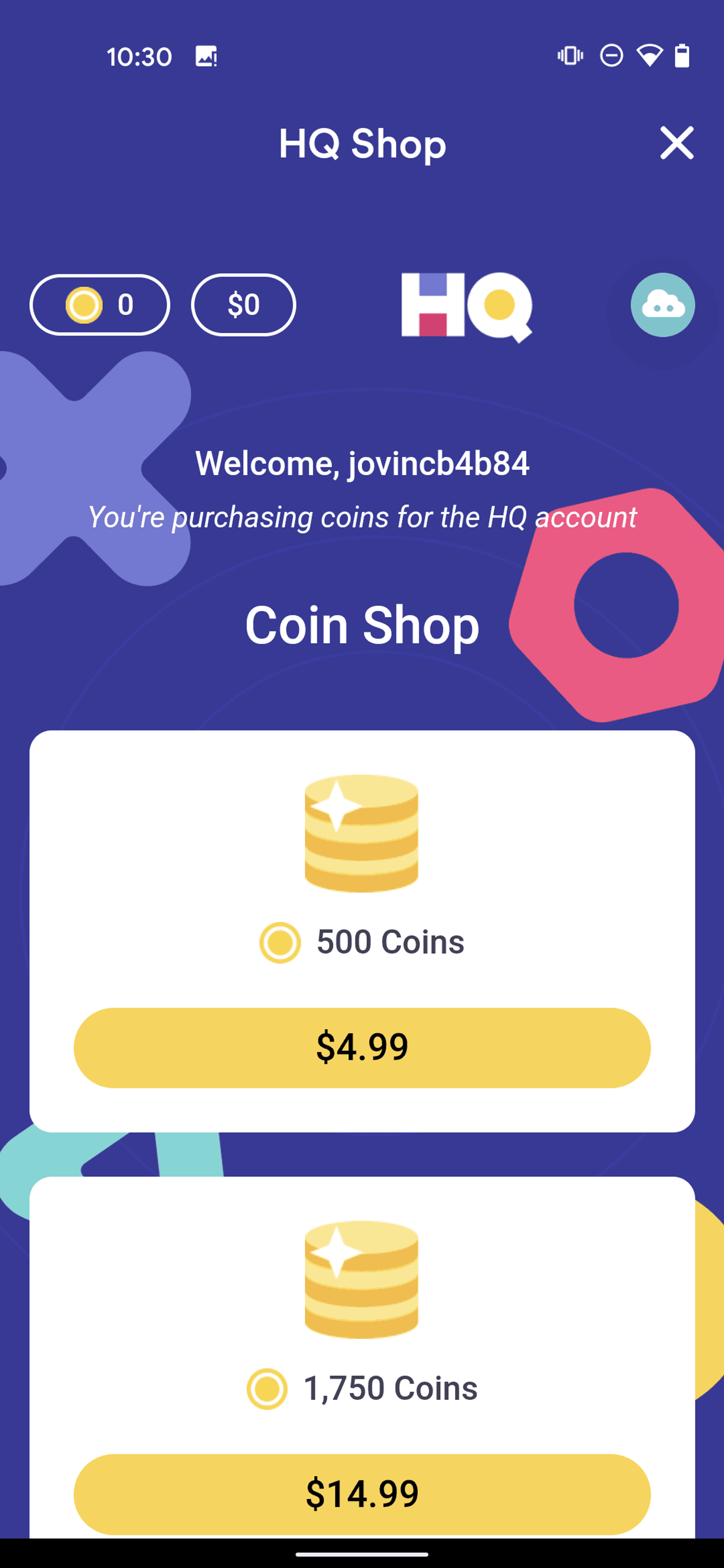 HQ Trivia Android Entertainment interface screenshot 10