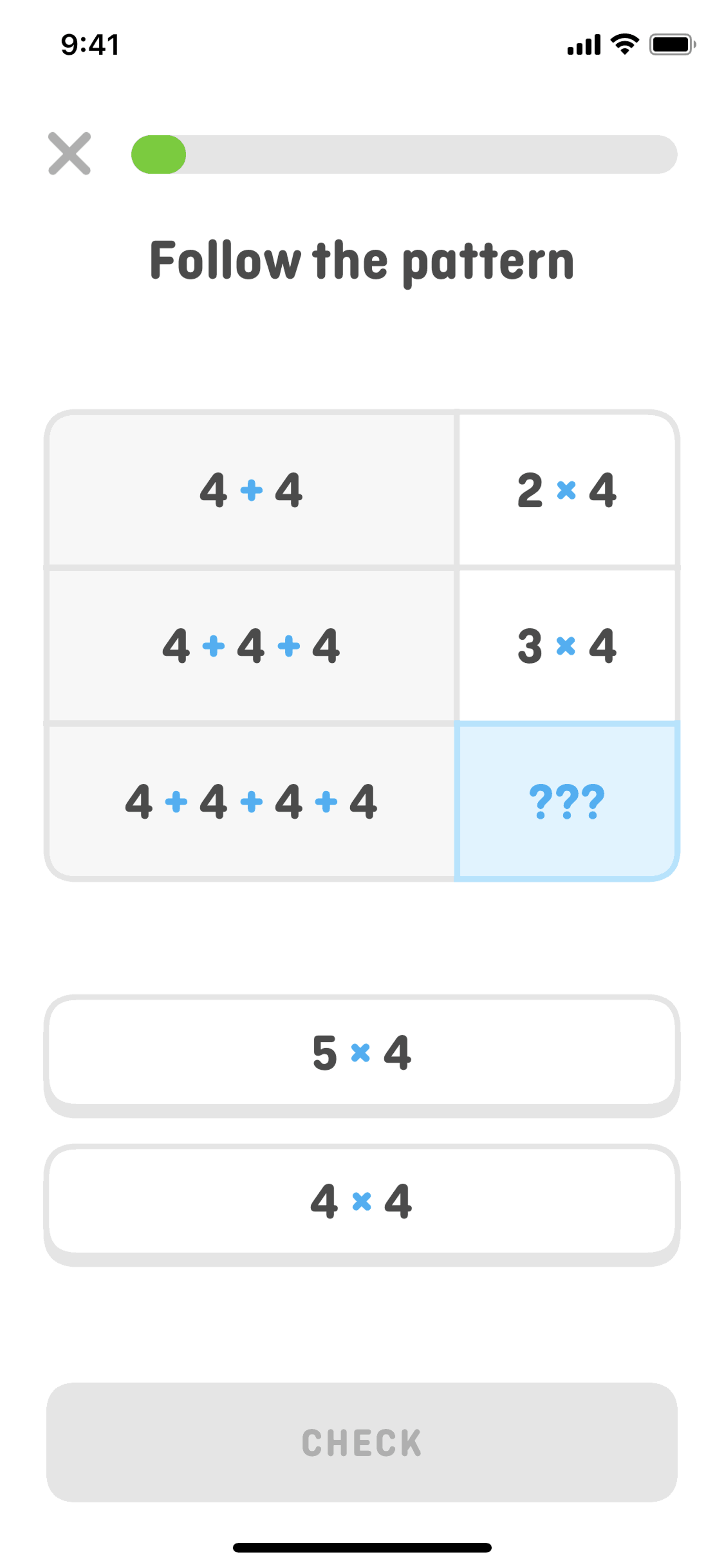 Duolingo Math iOS Education interface screenshot 5
