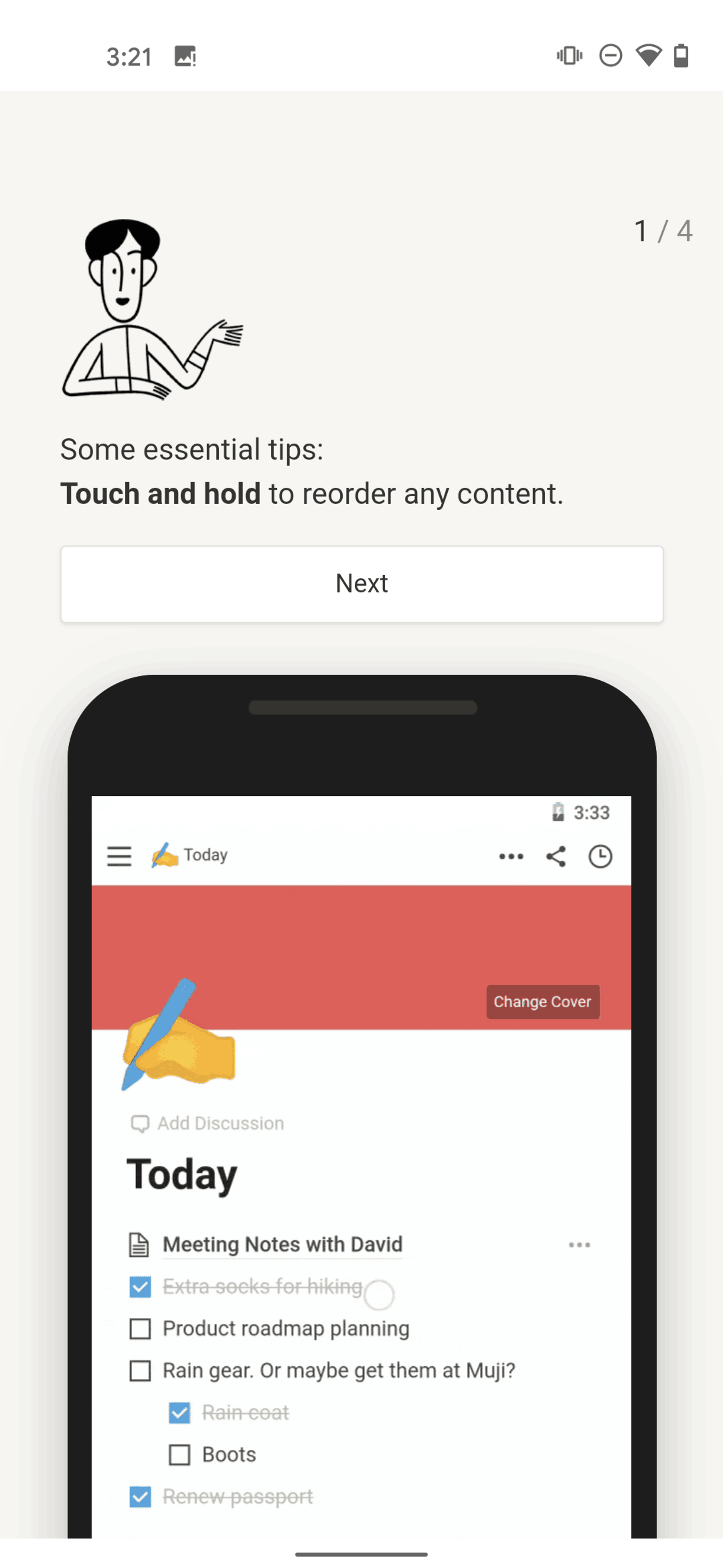 Notion Android Collaboration interface screenshot 8