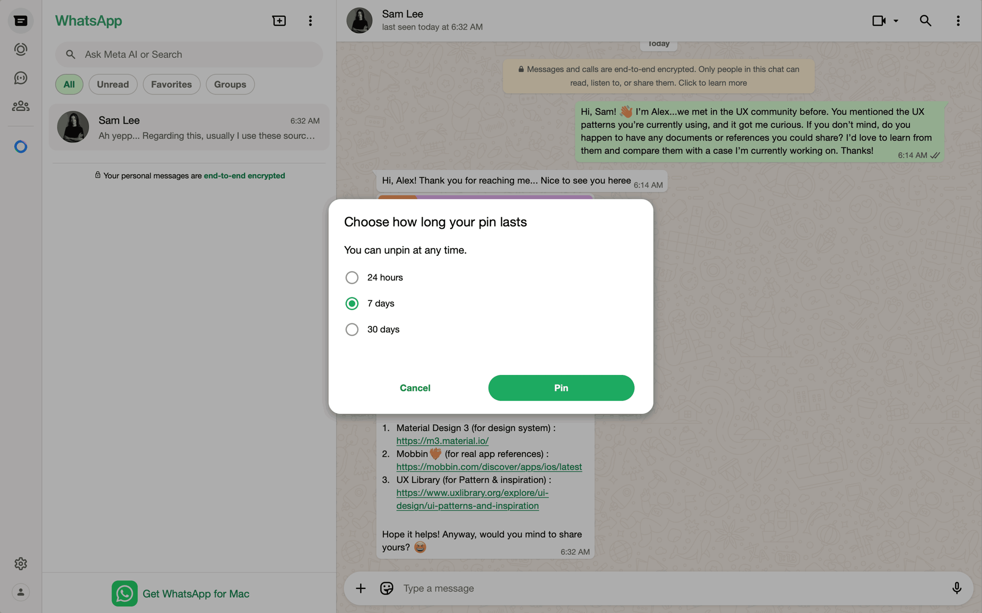 WhatsApp Web Social Networking interface screenshot 5
