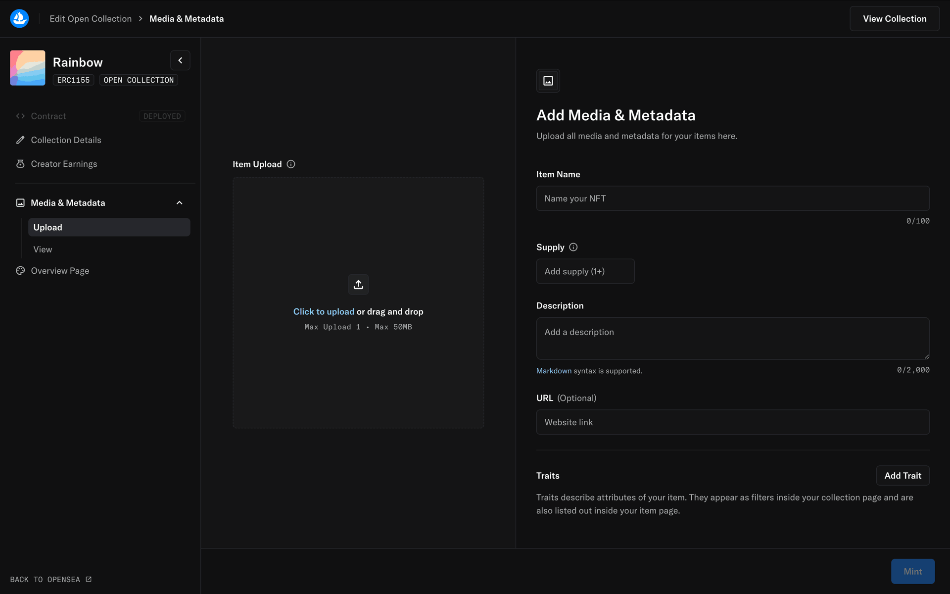 OpenSea Web Crypto & Web3 interface screenshot 17