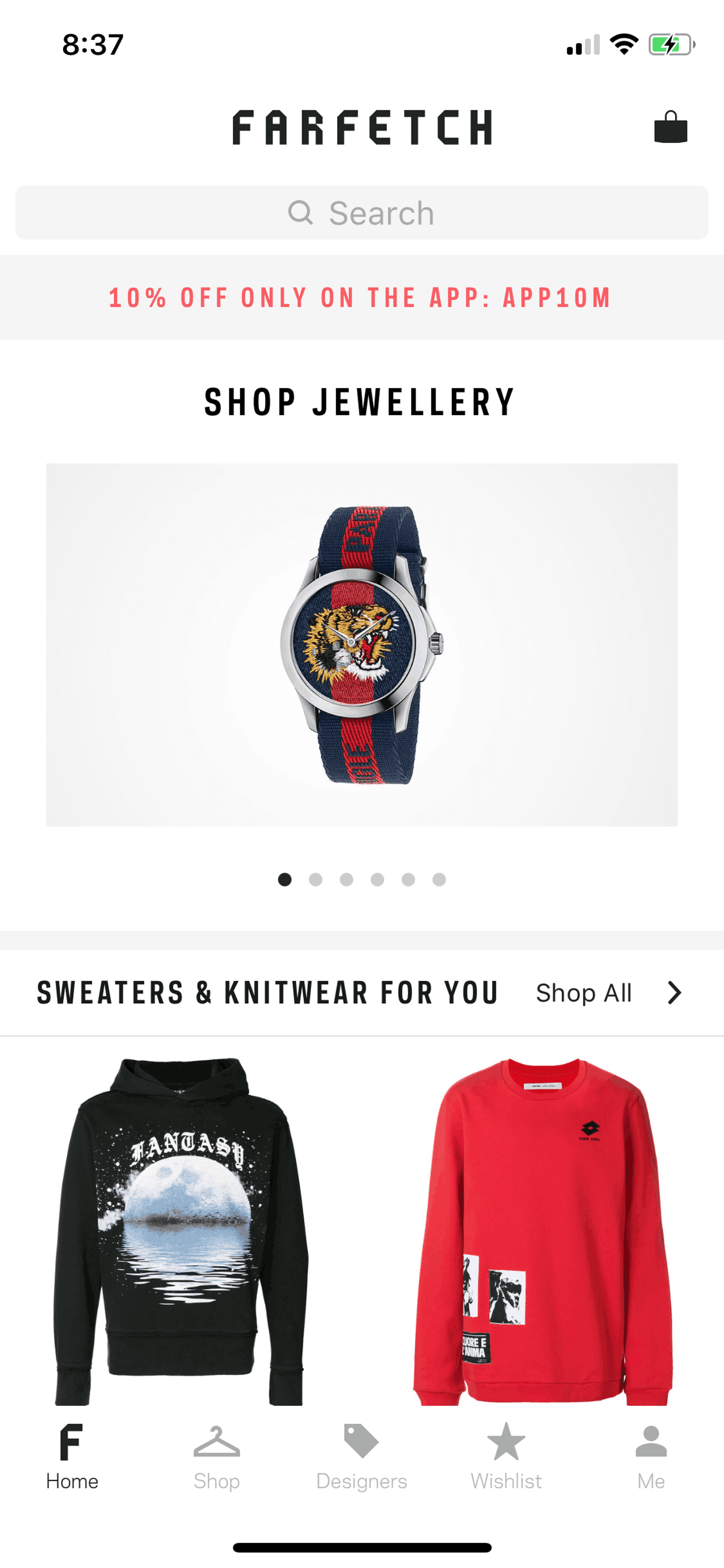FARFETCH iOS Shopping interface screenshot 11