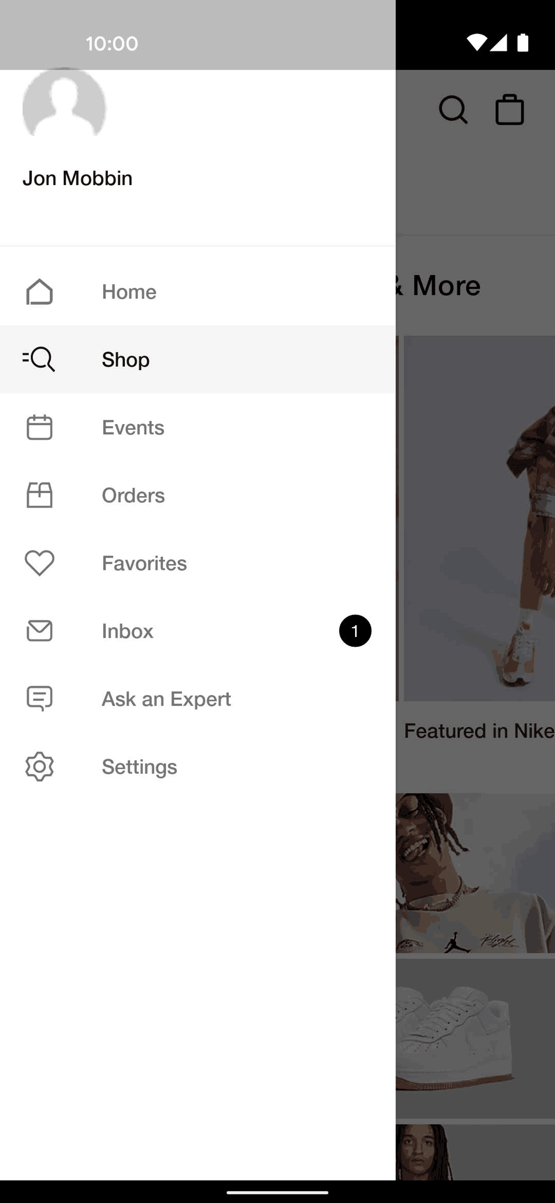 Nike Android Shopping interface screenshot 4