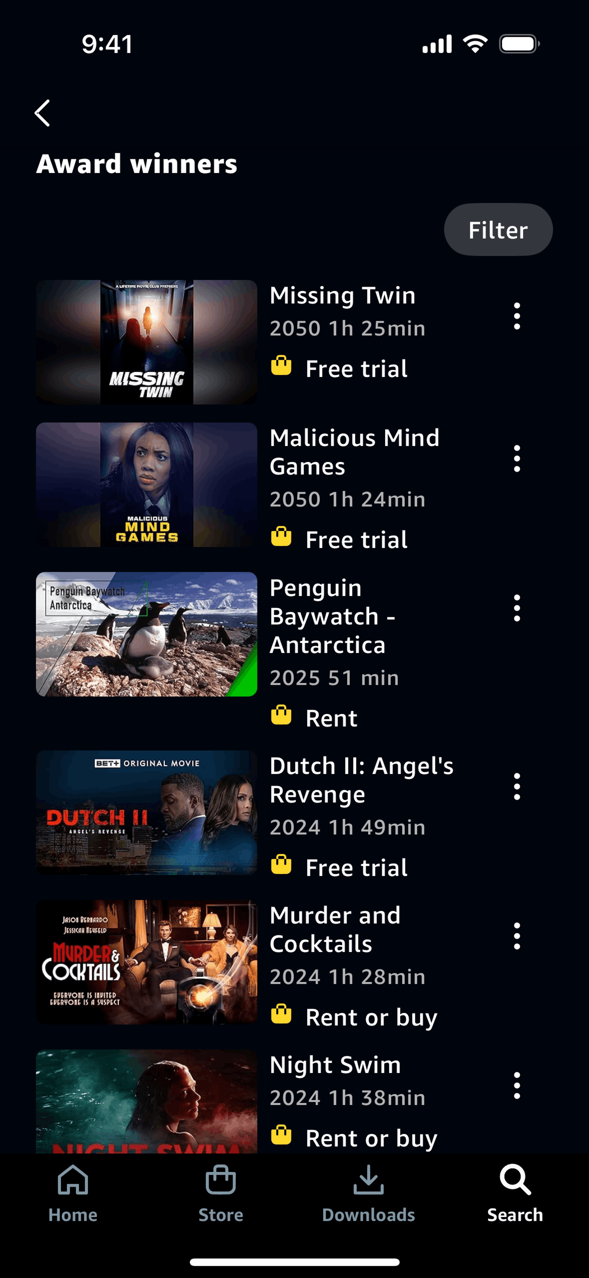 Prime Video iOS Entertainment interface screenshot 11