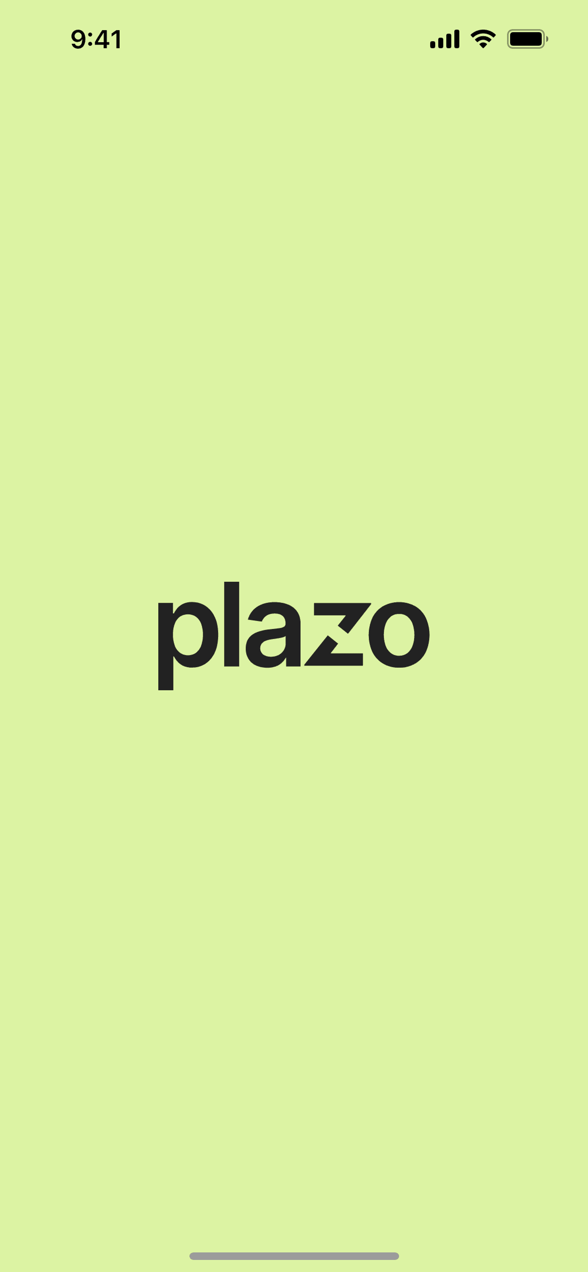 Plazo iOS Finance interface screenshot 1