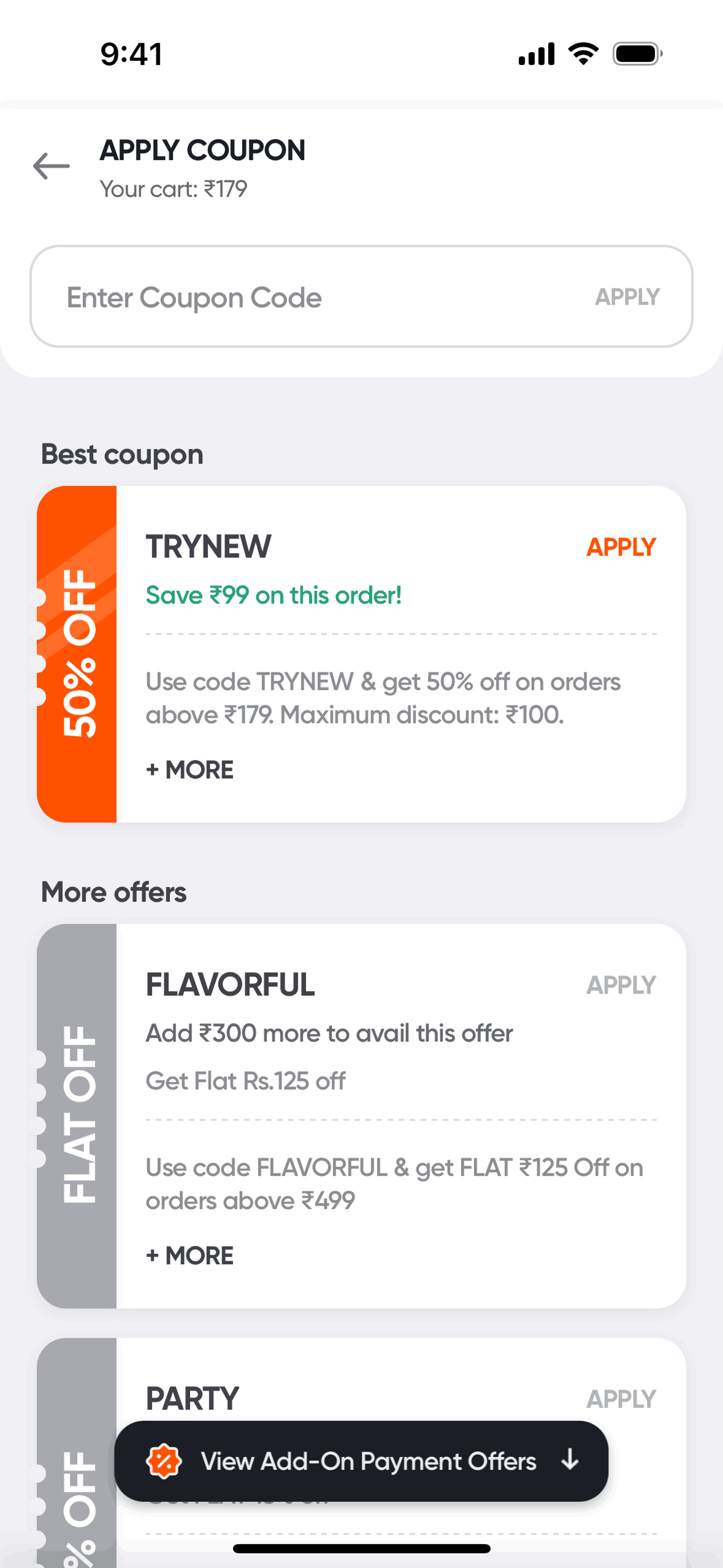 Swiggy iOS Food & Drink interface screenshot 12