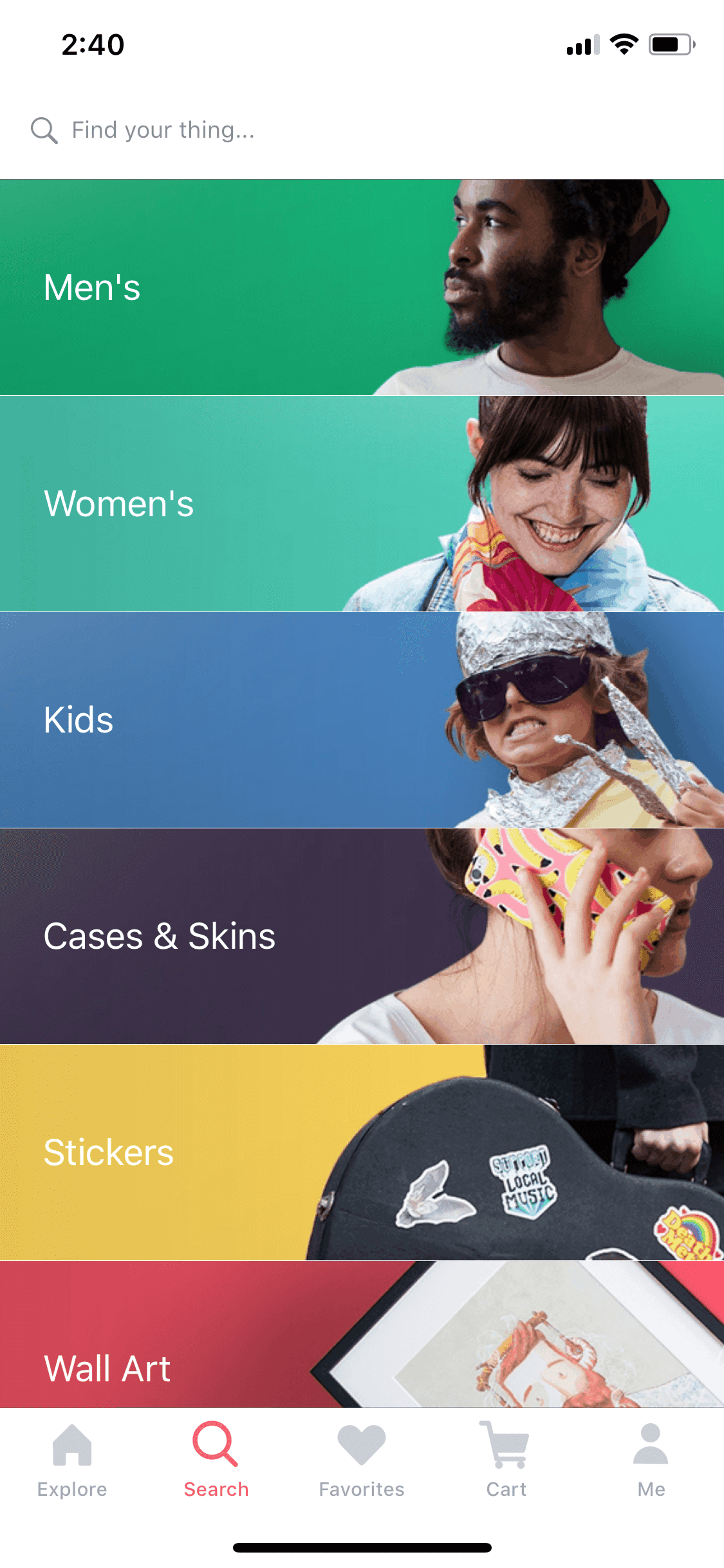 Redbubble iOS Shopping interface screenshot 11