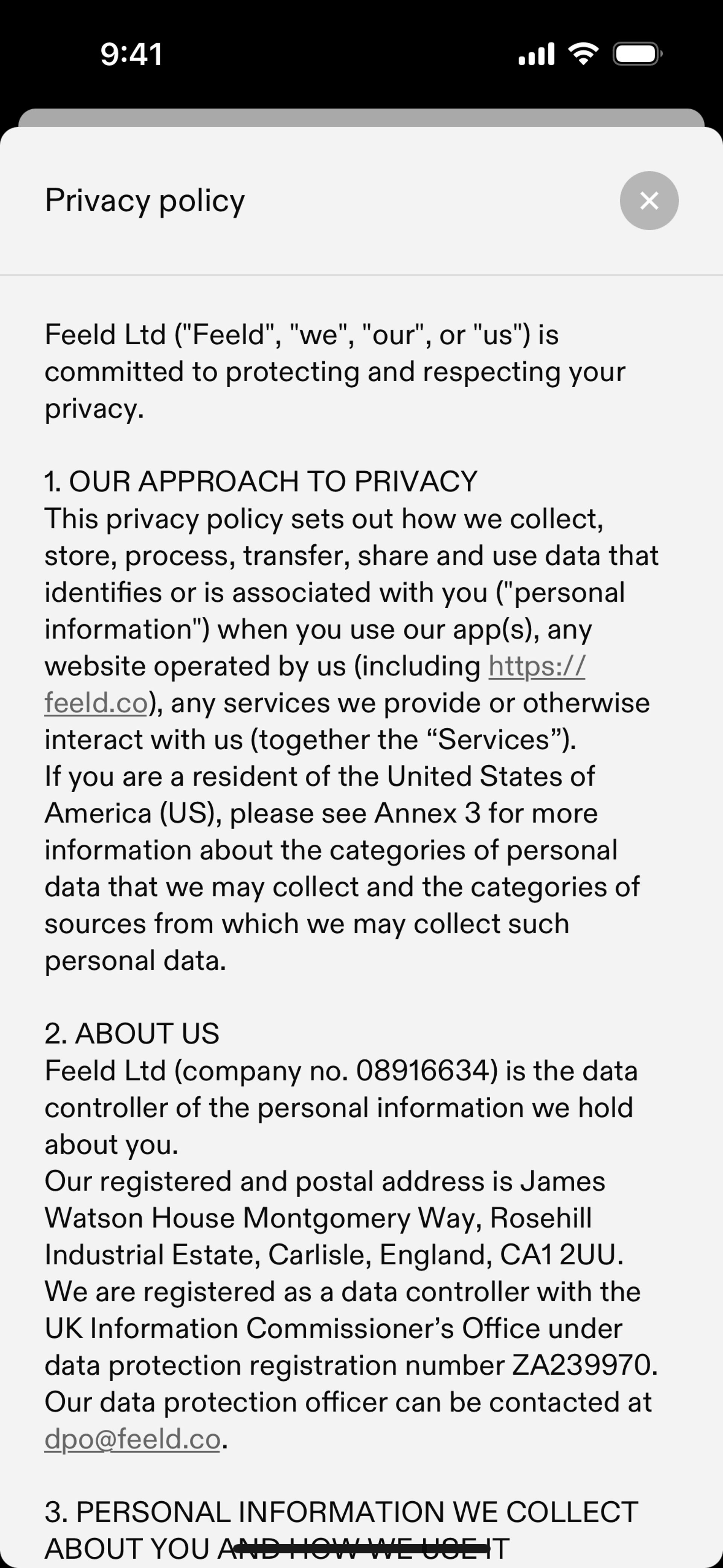 Feeld iOS Communication interface screenshot 23