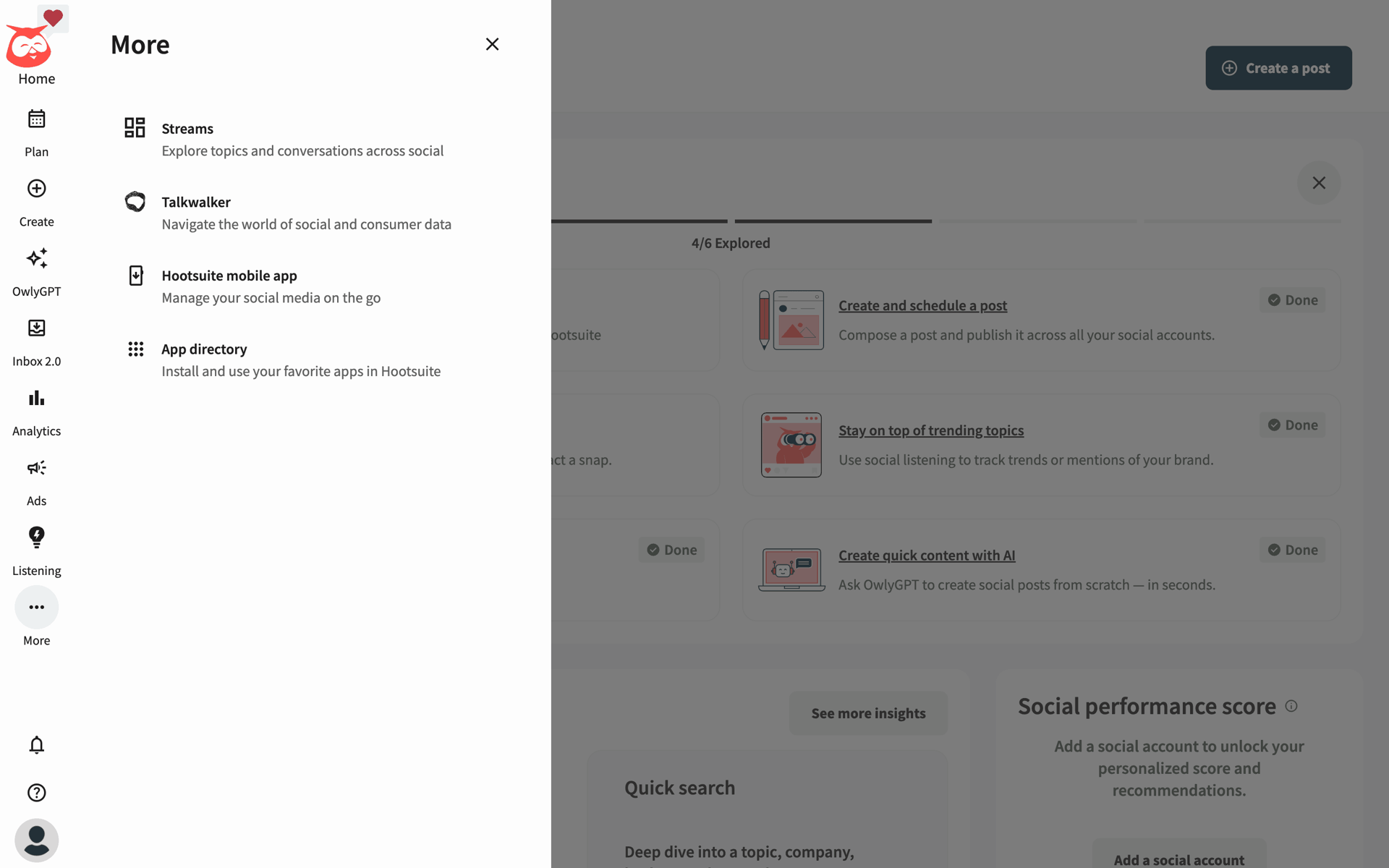 Hootsuite Web Business interface screenshot 17