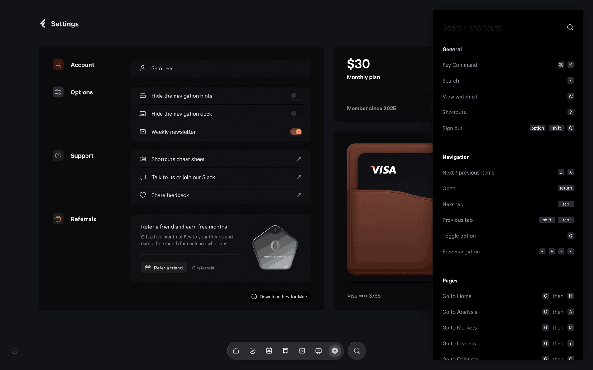 Fey Web Finance interface screenshot 17