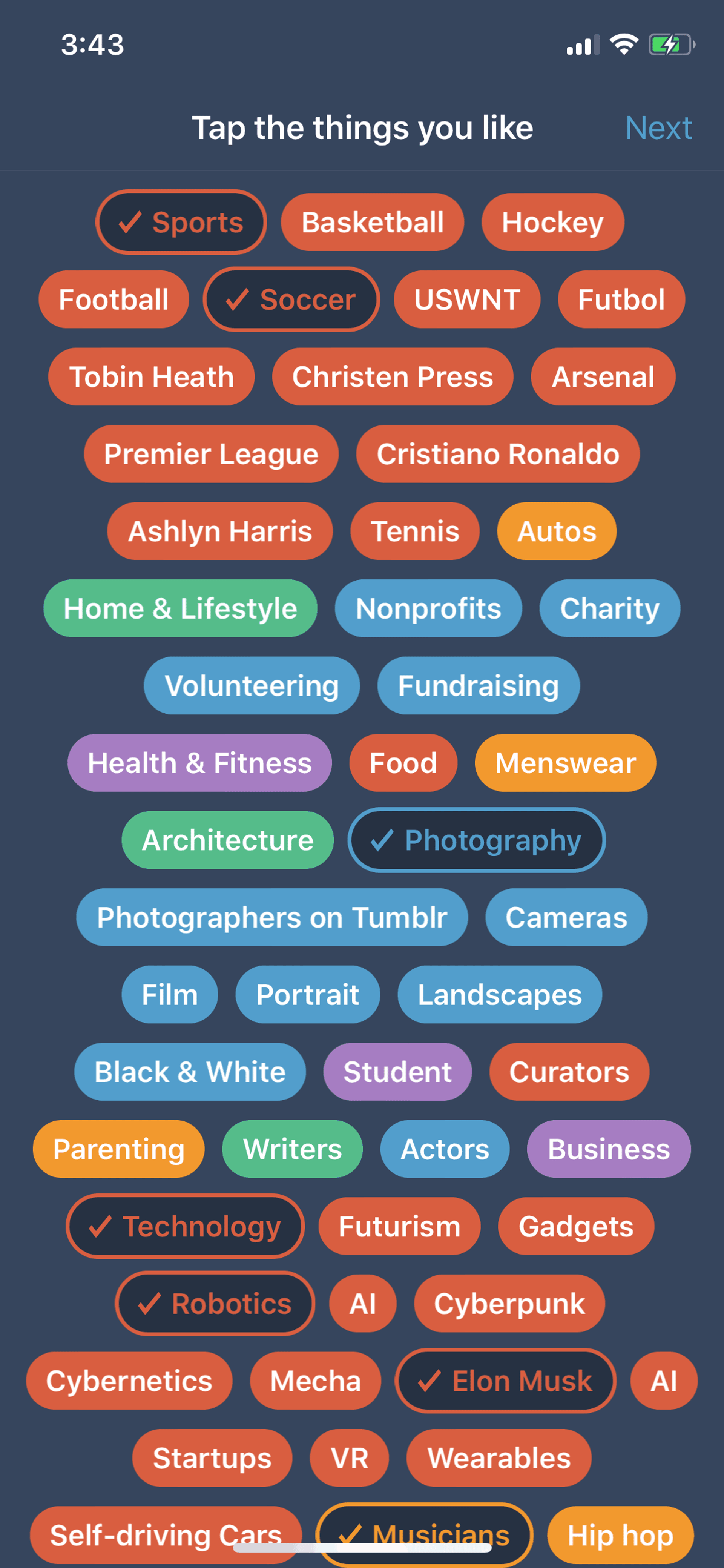 Tumblr iOS Social Networking interface screenshot 6