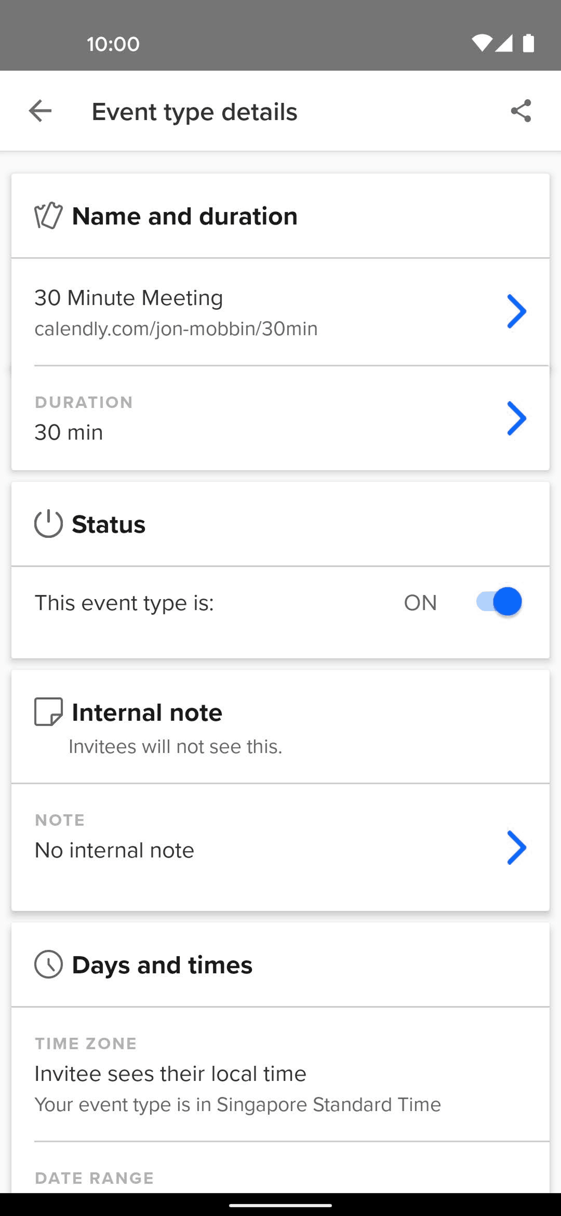 Calendly Android Business interface screenshot 15
