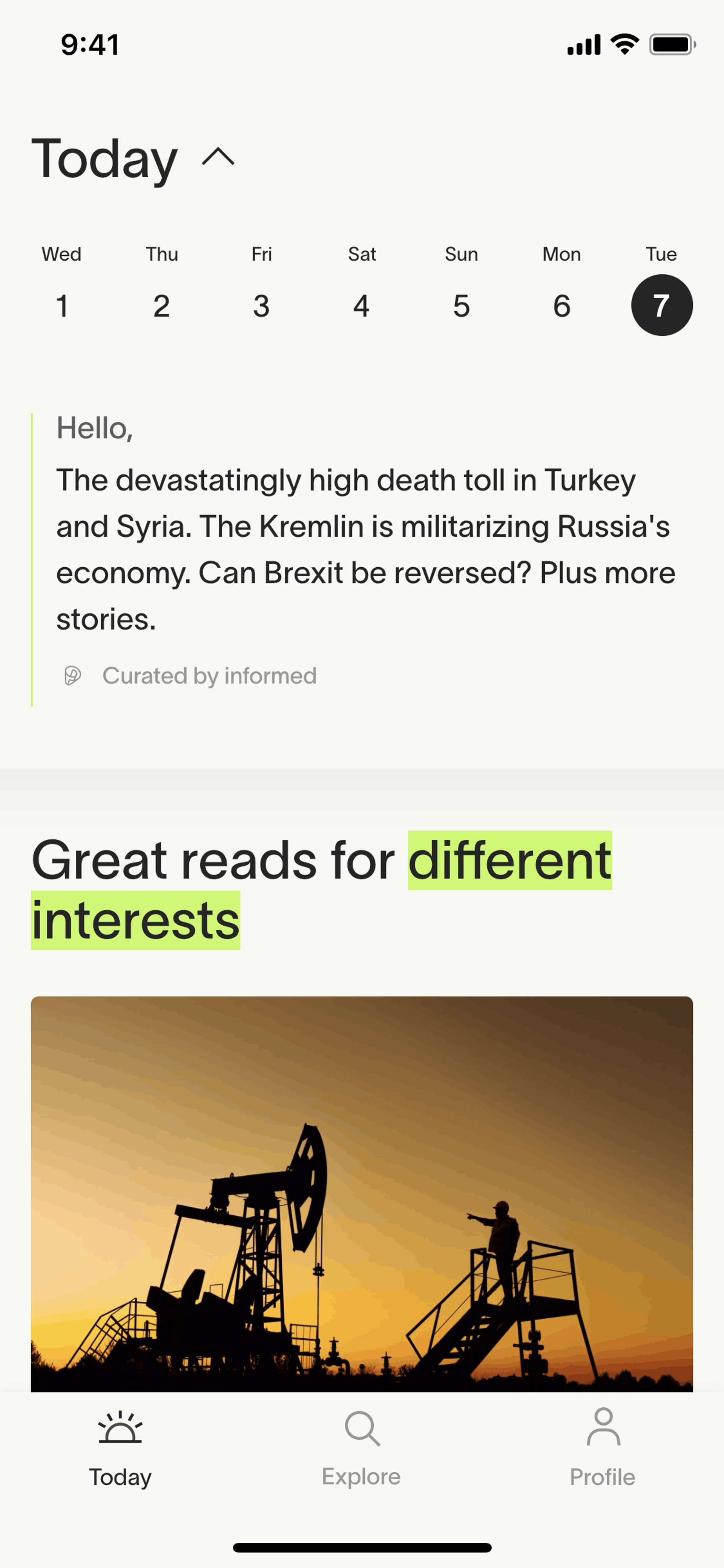informed News iOS News interface screenshot 19