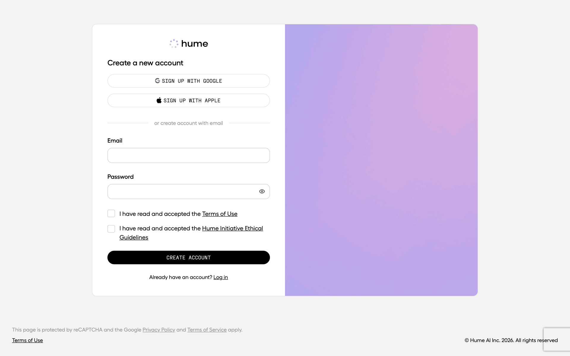 Hume AI Web emotion recognition interface screenshot 2