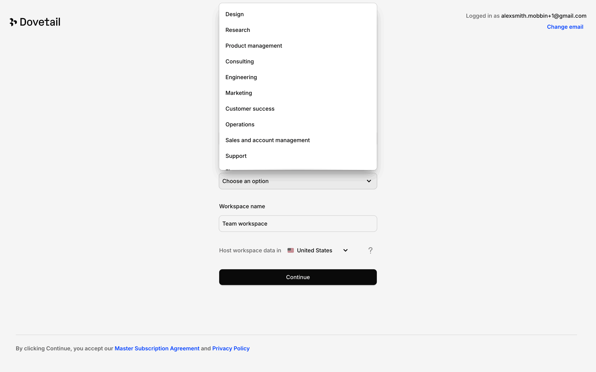 Dovetail Web Business interface screenshot 20