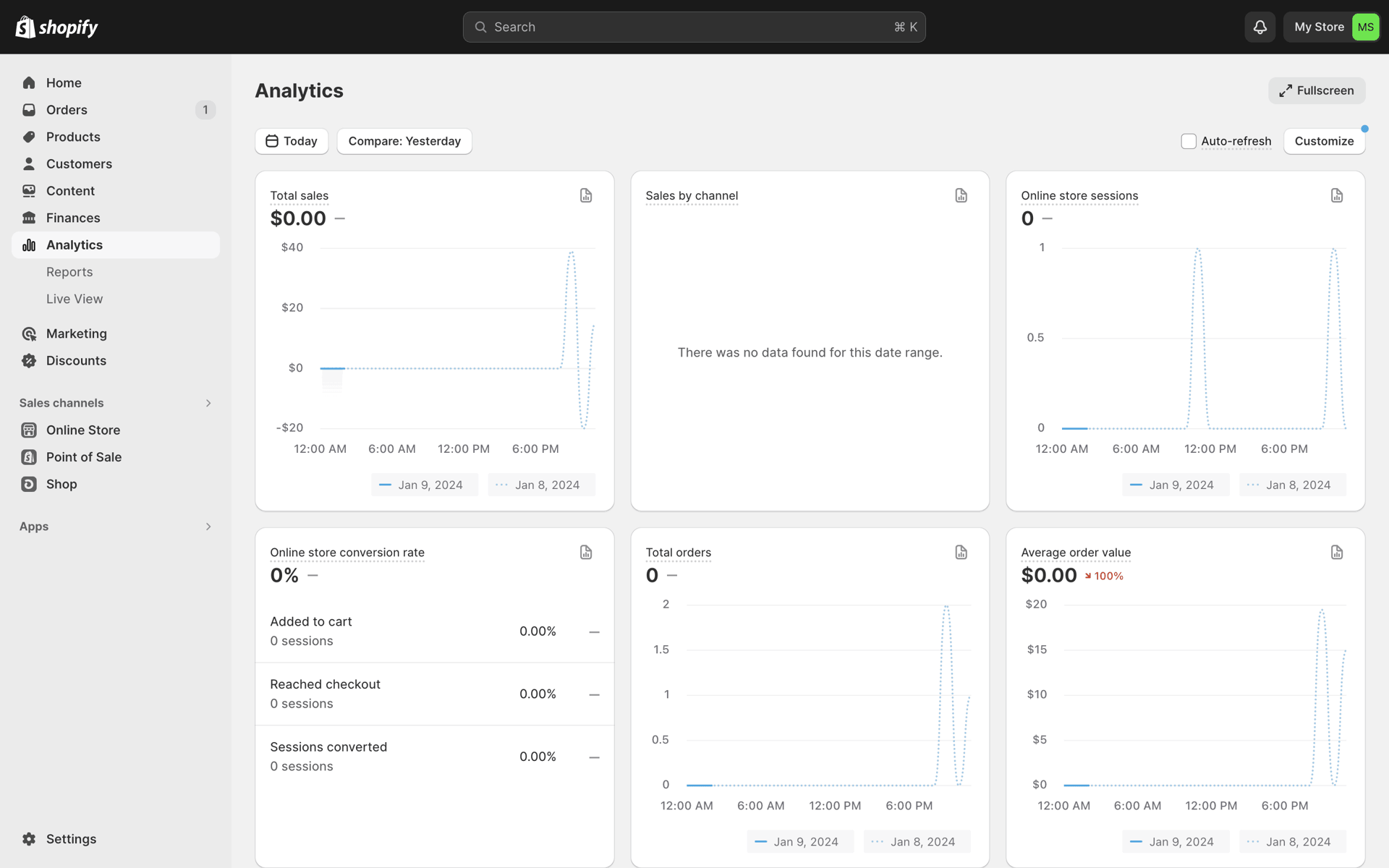 Business app screen 1