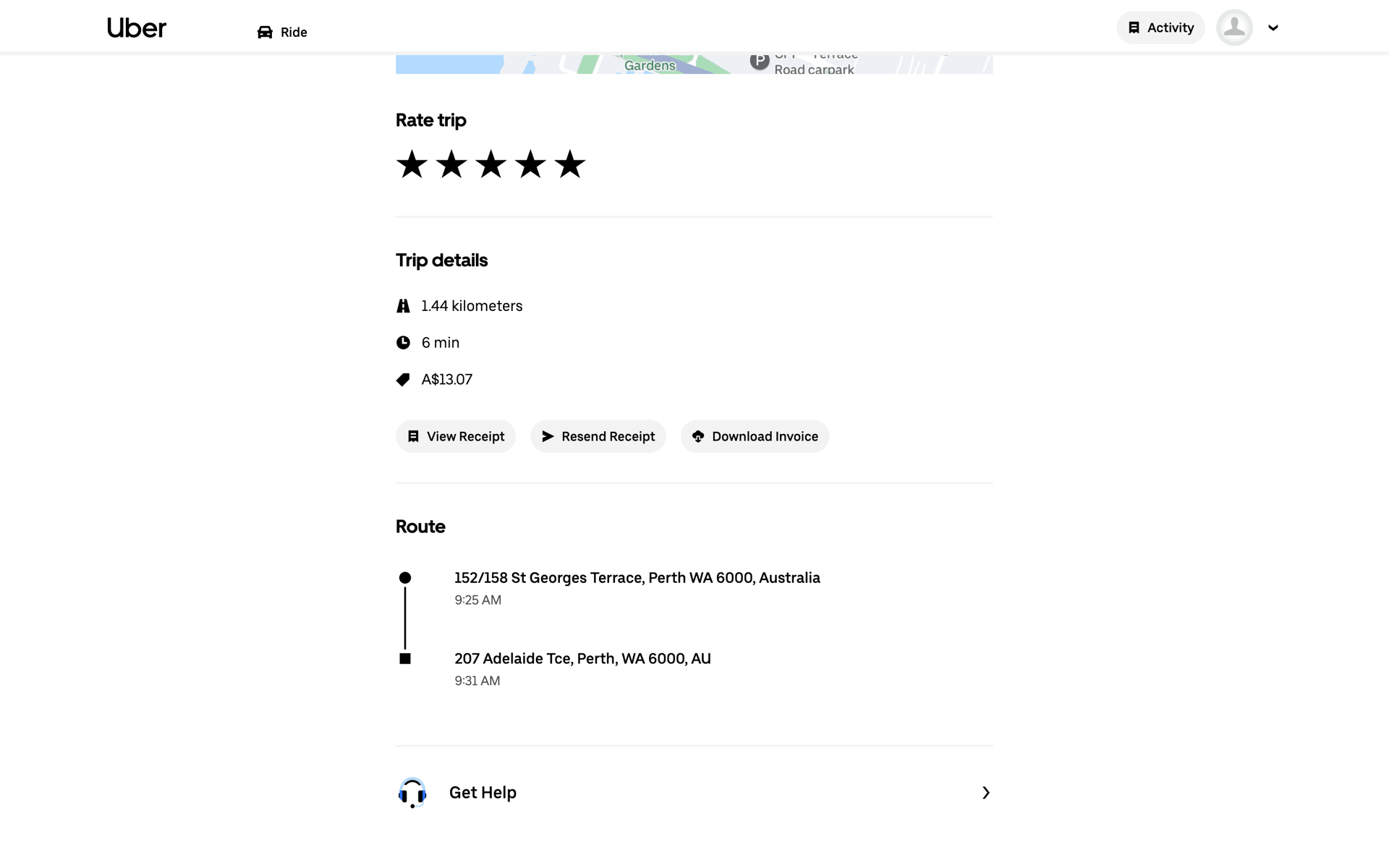 Uber Web Travel & Transportation interface screenshot 13