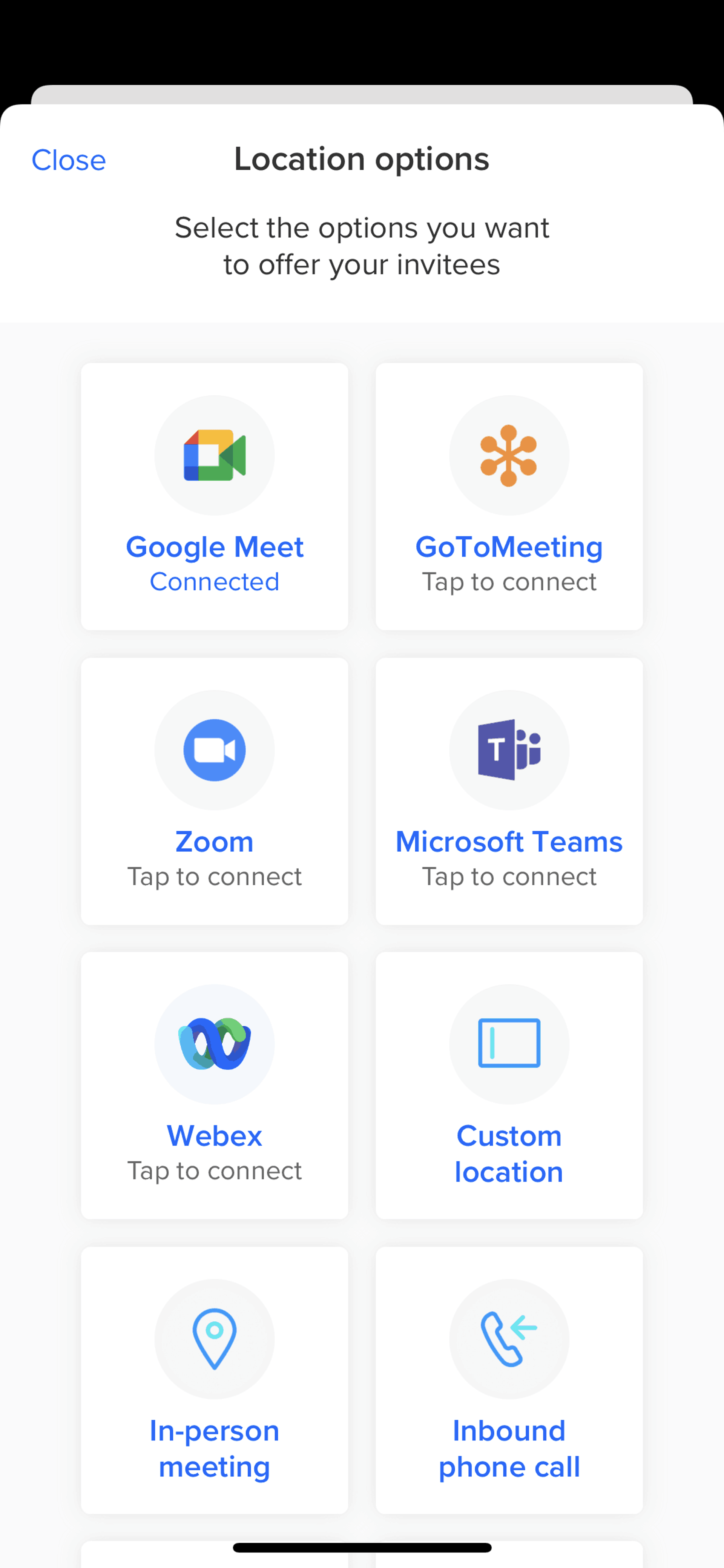 Calendly iOS Business interface screenshot 20