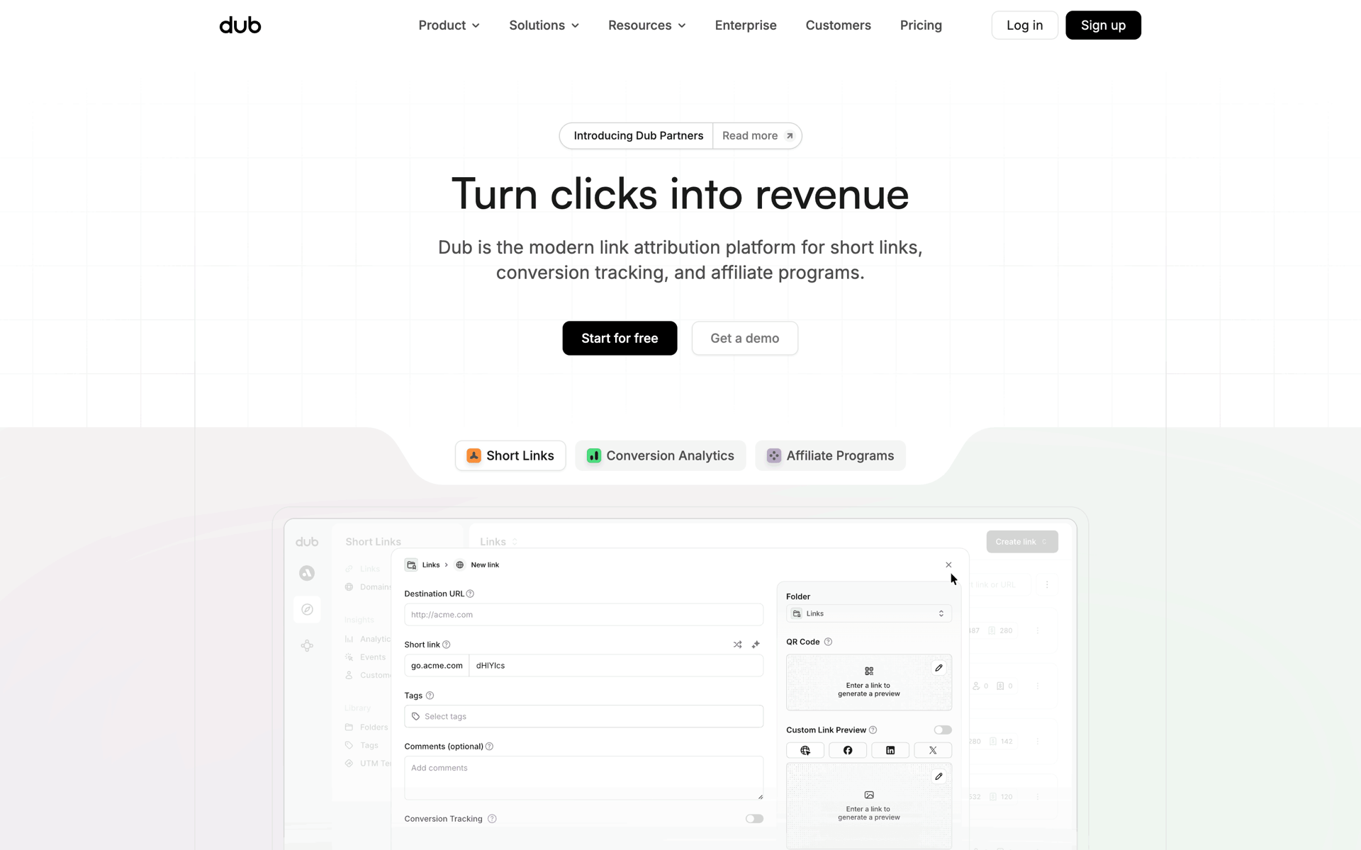 Dub Web Business interface screenshot 1