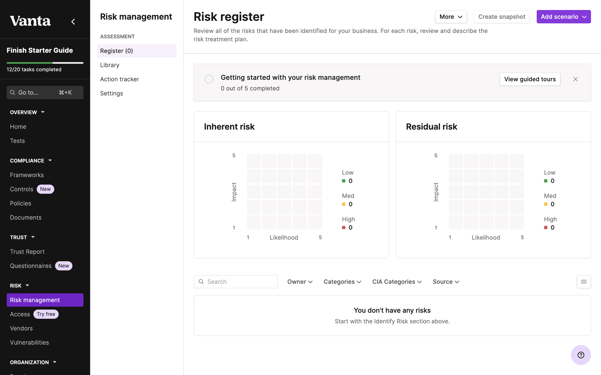 Vanta Web Business interface screenshot 22