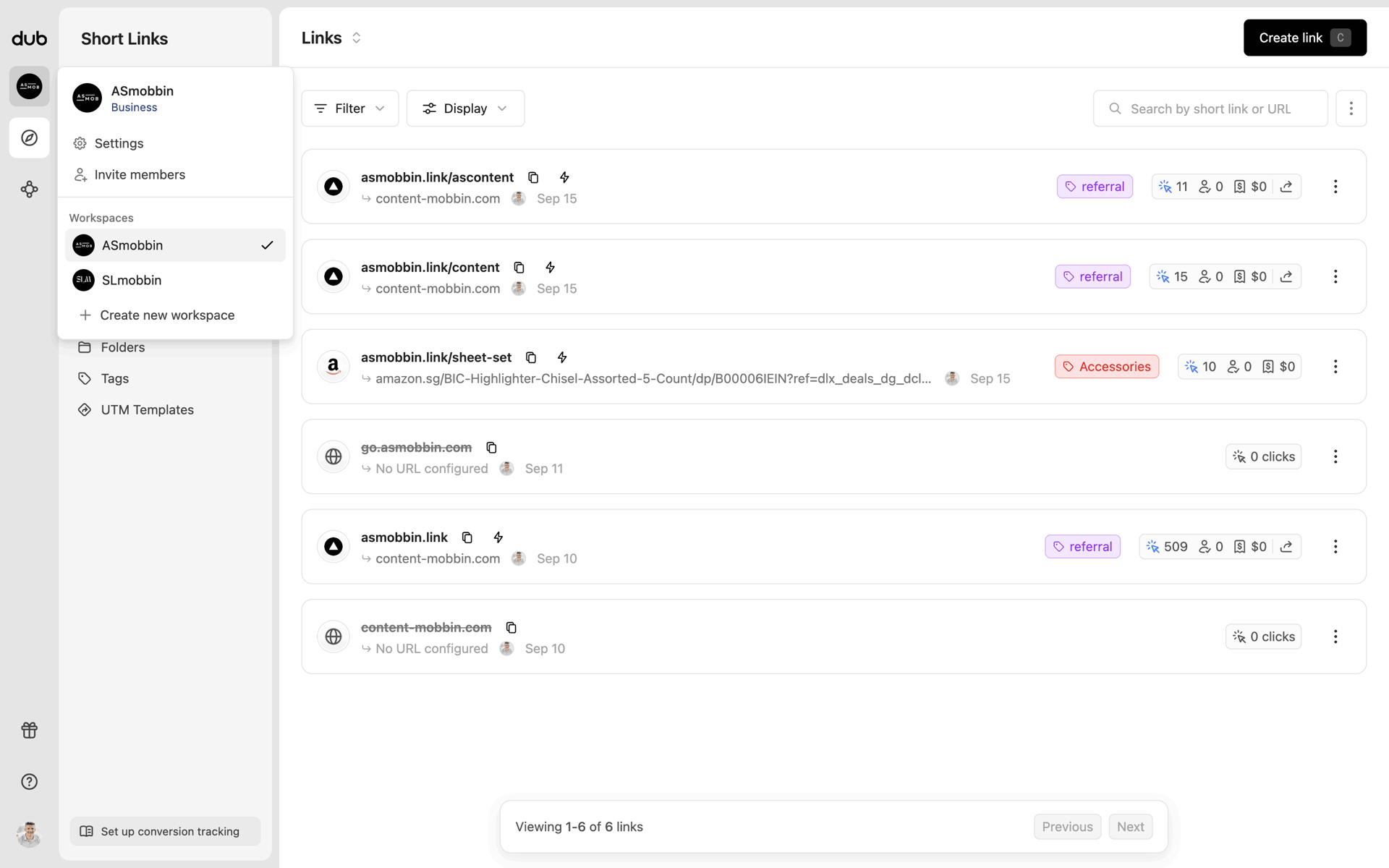 Dub Web Business interface screenshot 23