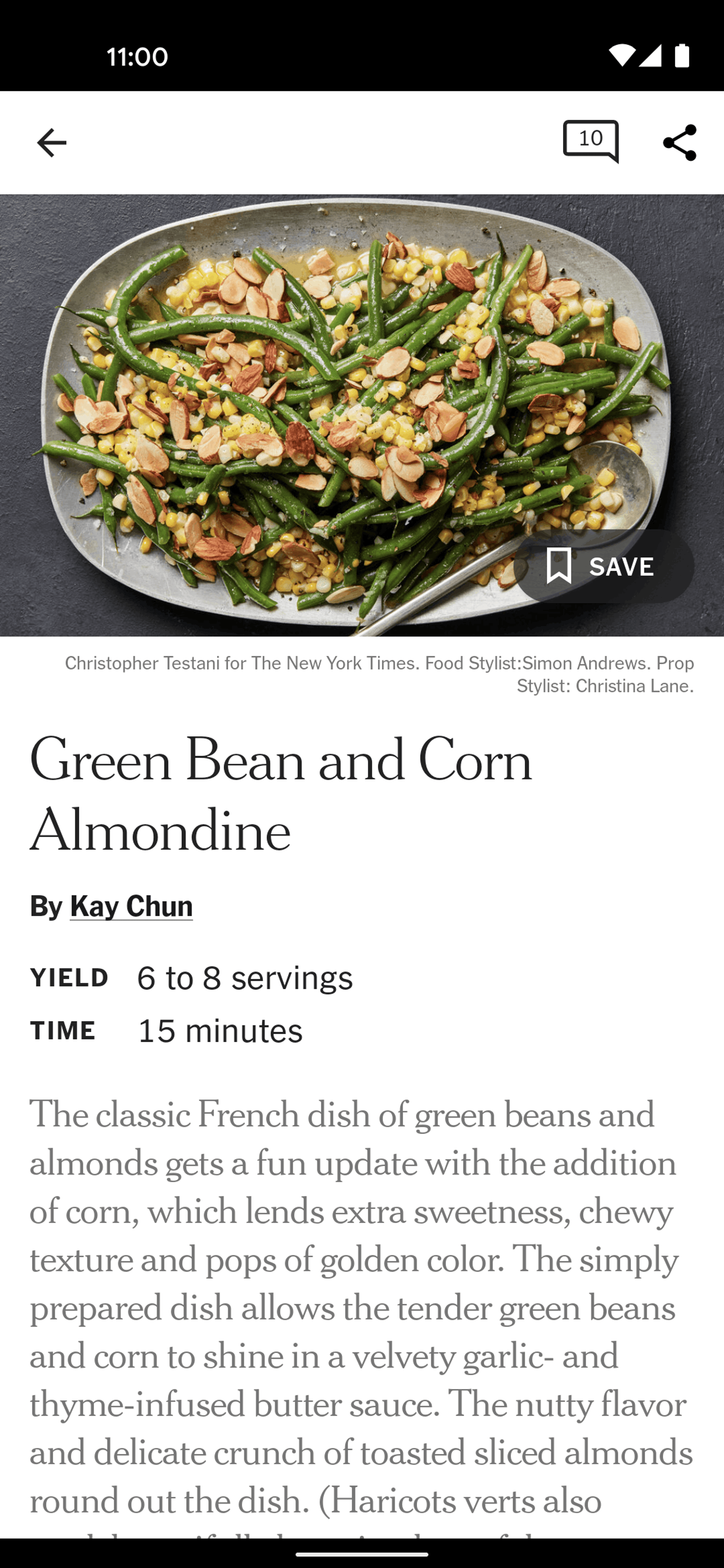 NYT Cooking Android Food & Drink interface screenshot 18
