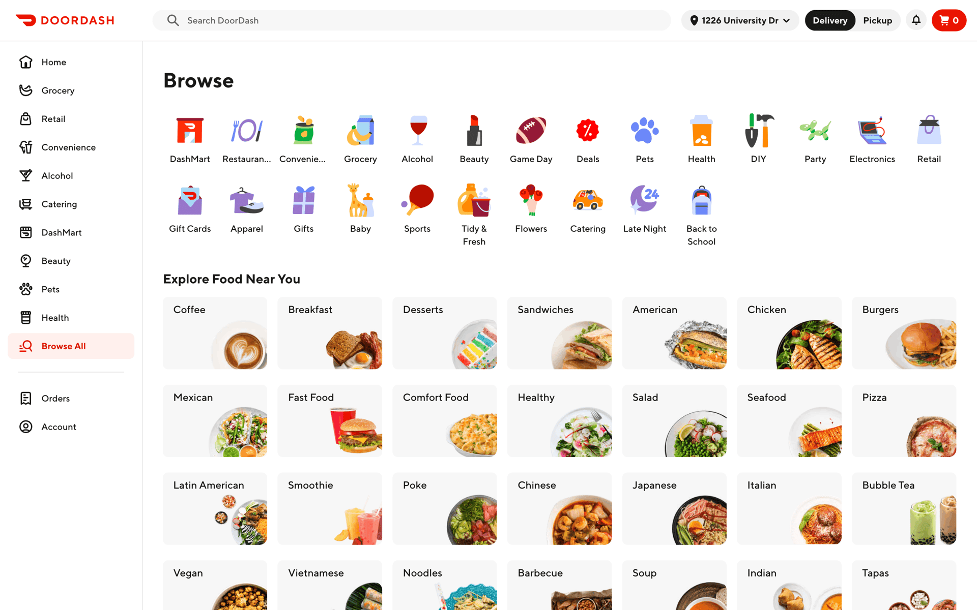 DoorDash Web Shopping interface screenshot 19