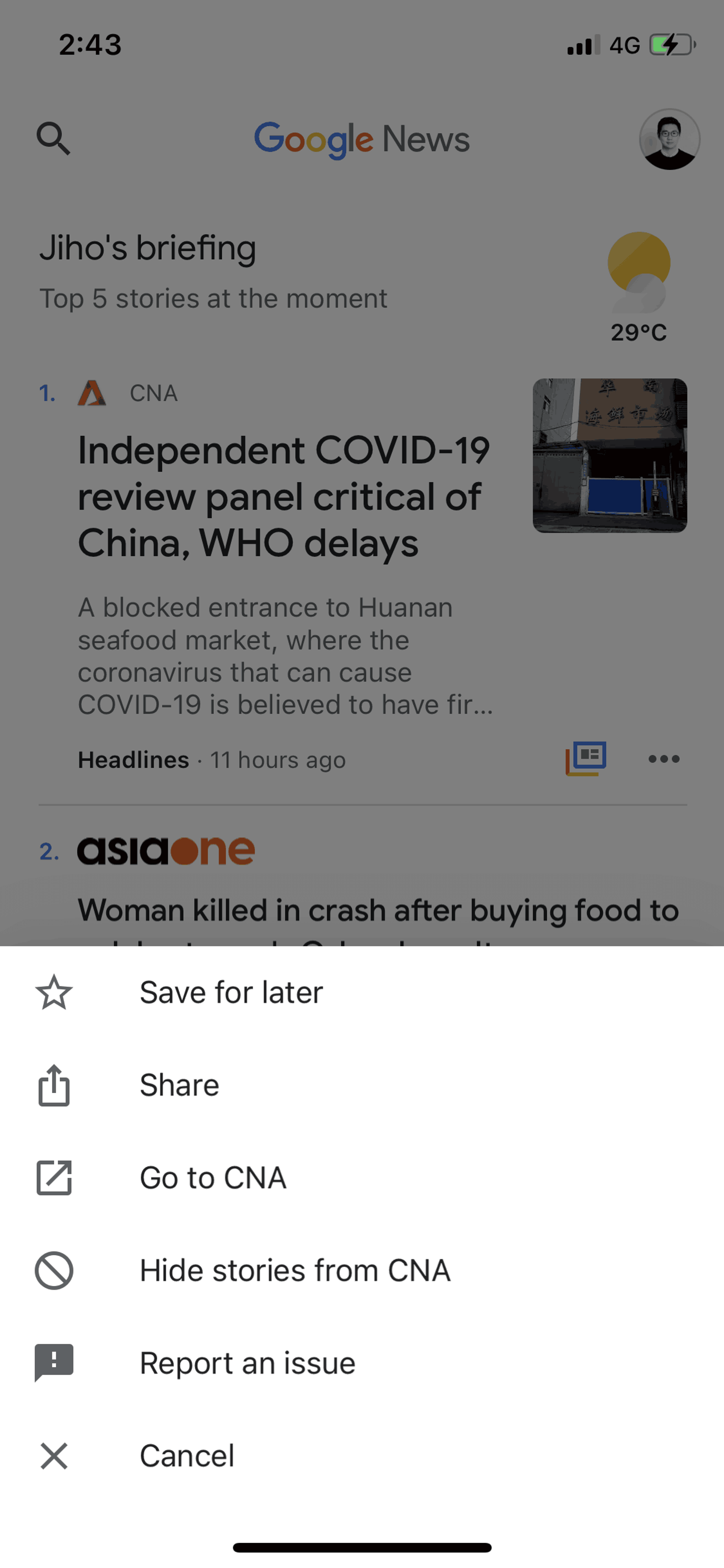Google News iOS News interface screenshot 8