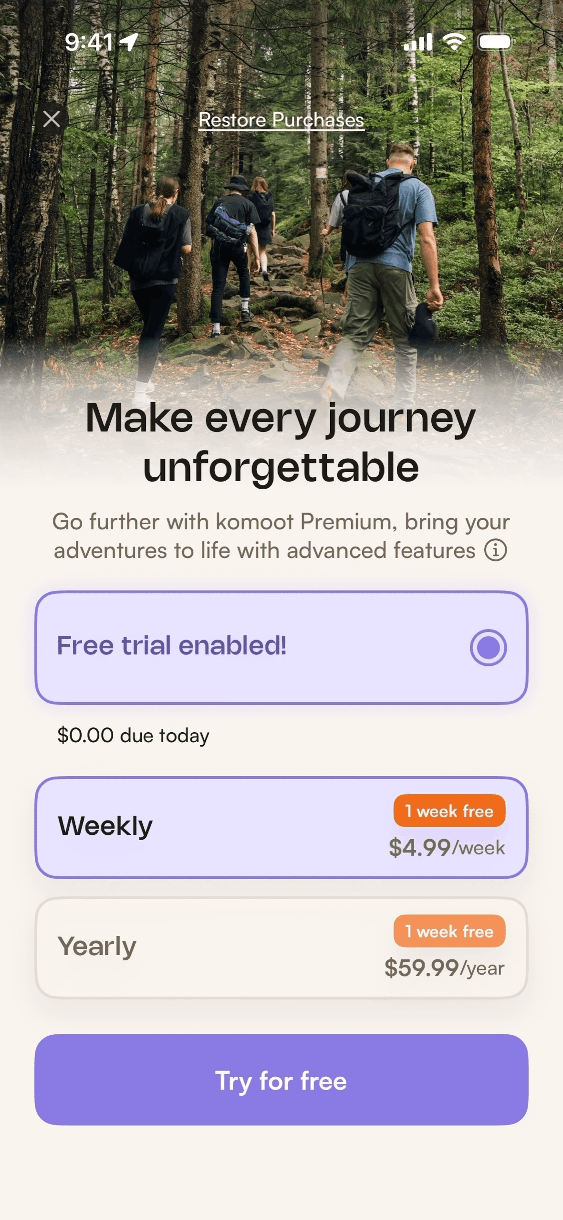 komoot iOS Health & Fitness interface screenshot 20