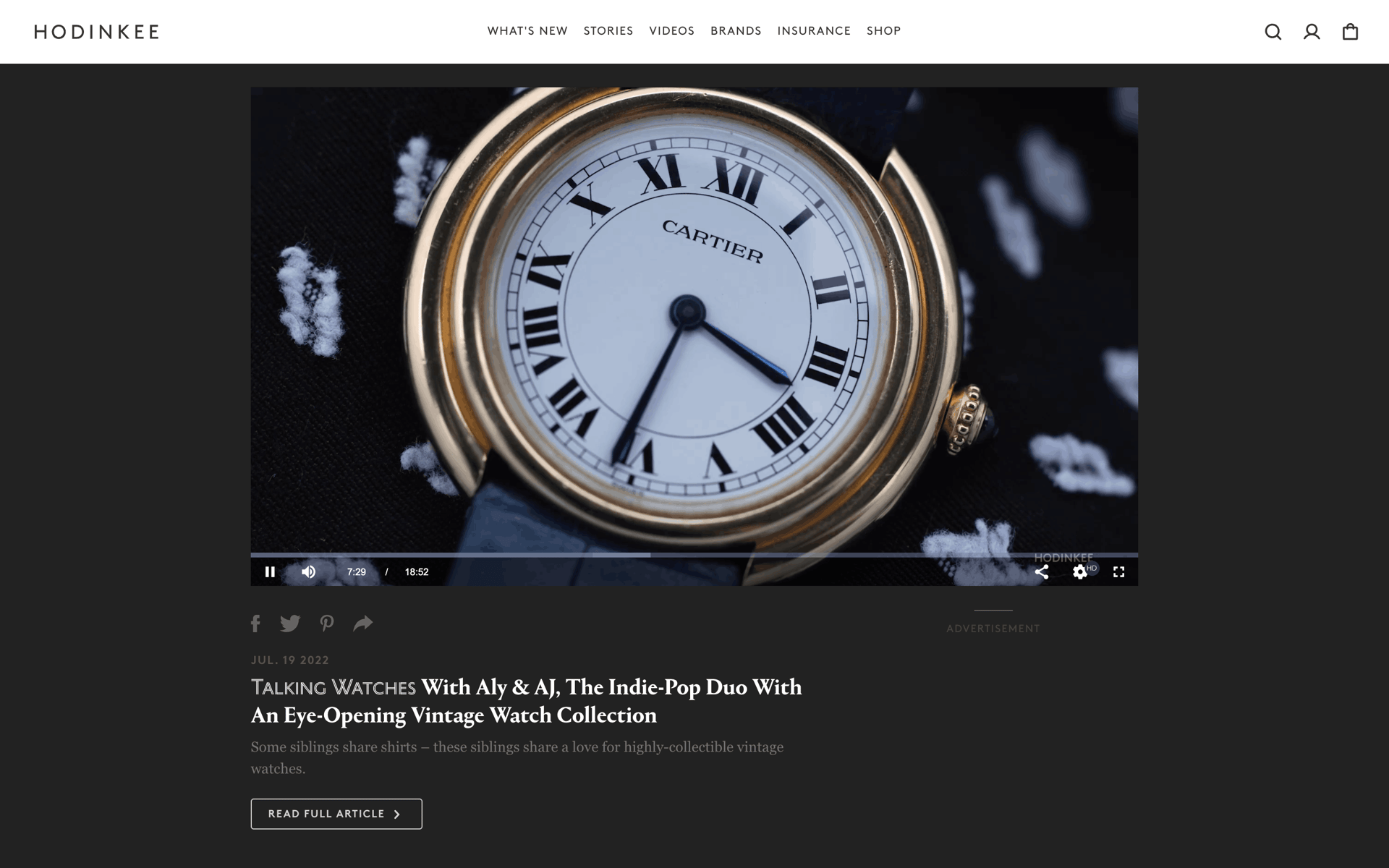 HODINKEE Web Lifestyle interface screenshot 15