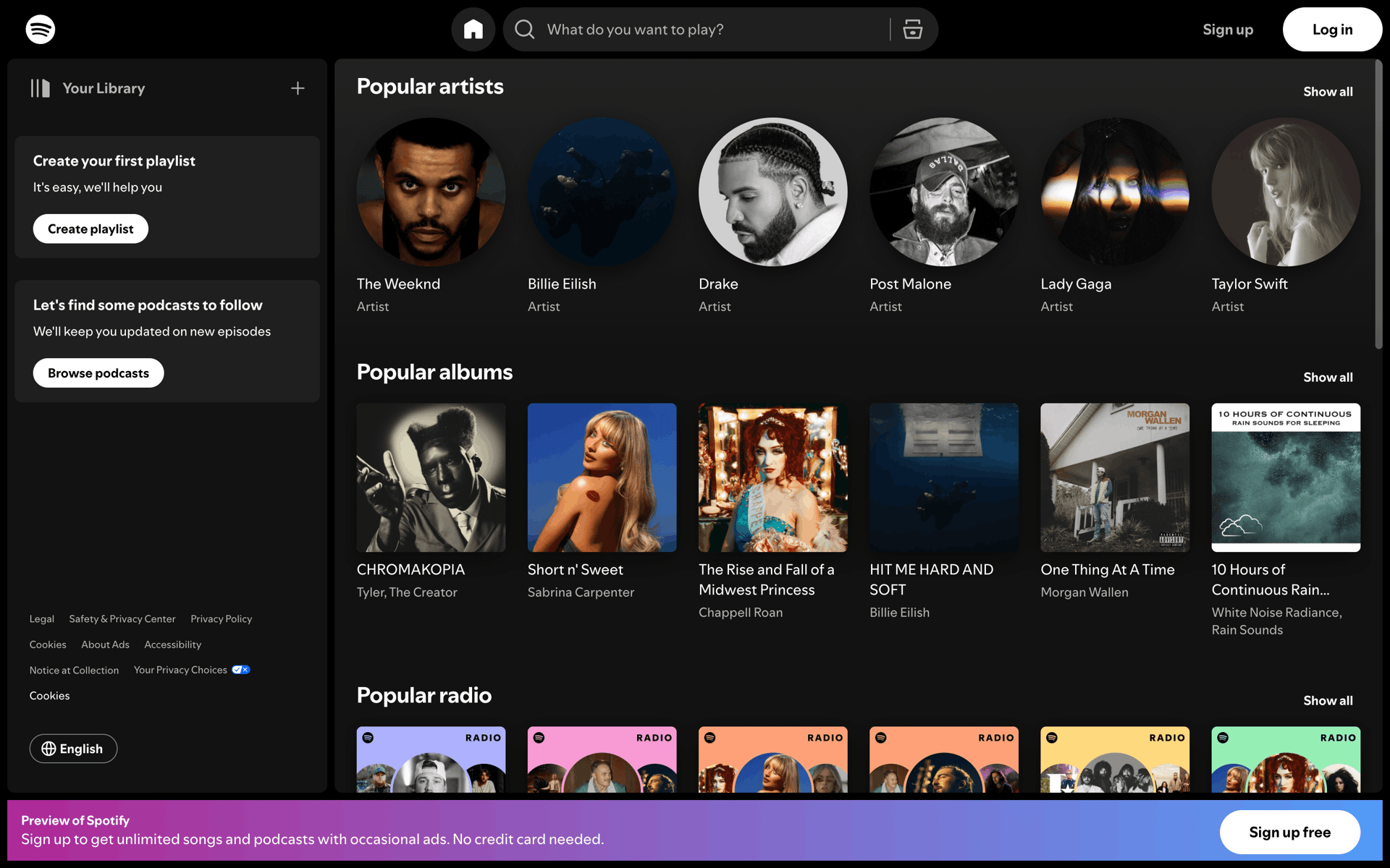 Spotify Web Music & Audio interface screenshot 2