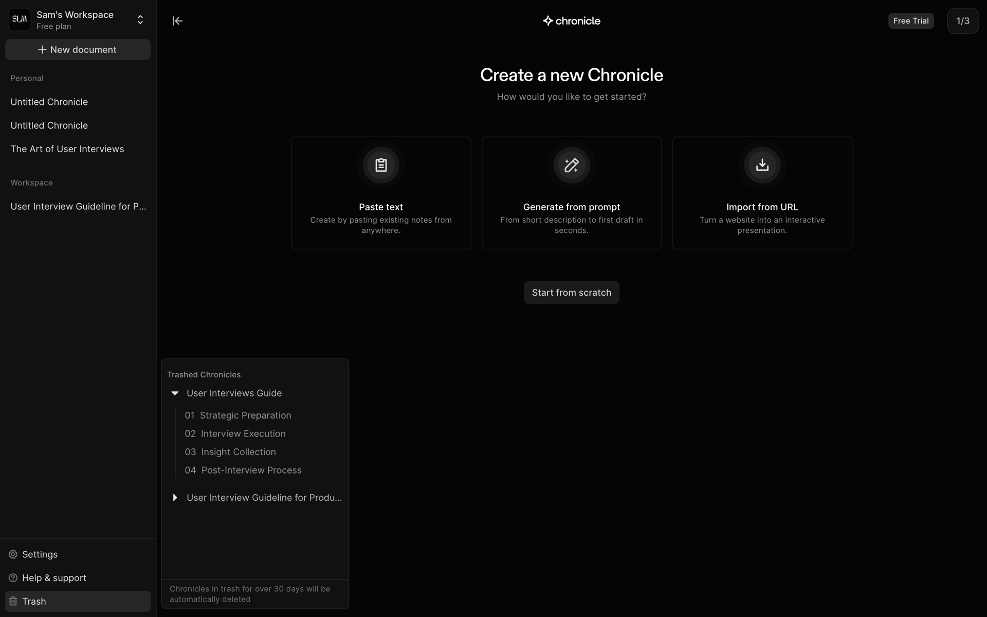 Chronicle Web AI interface screenshot 12