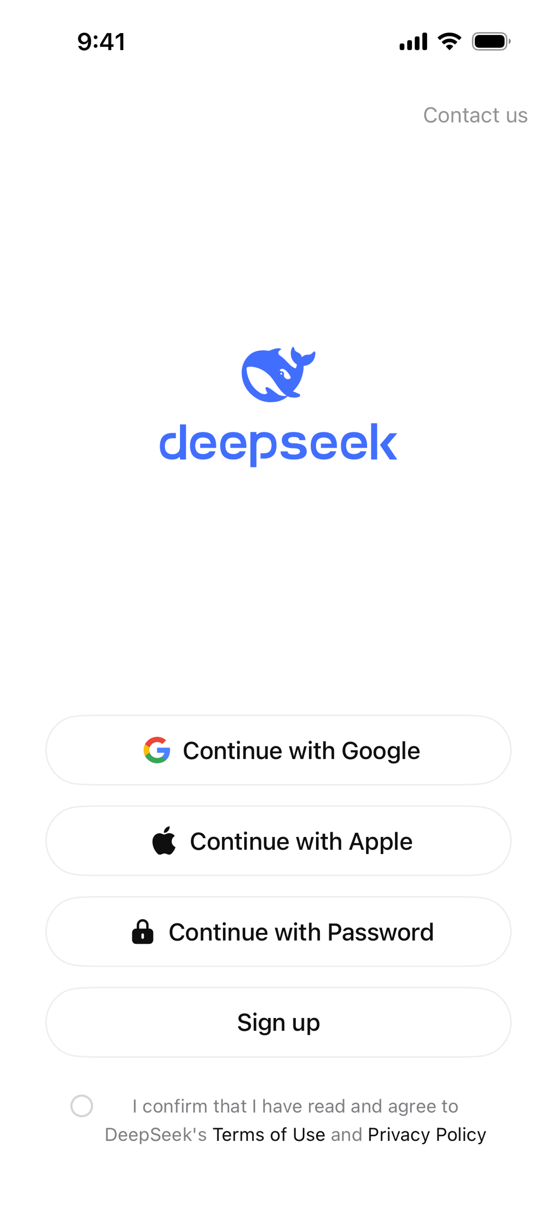DeepSeek iOS Productivity interface screenshot 2