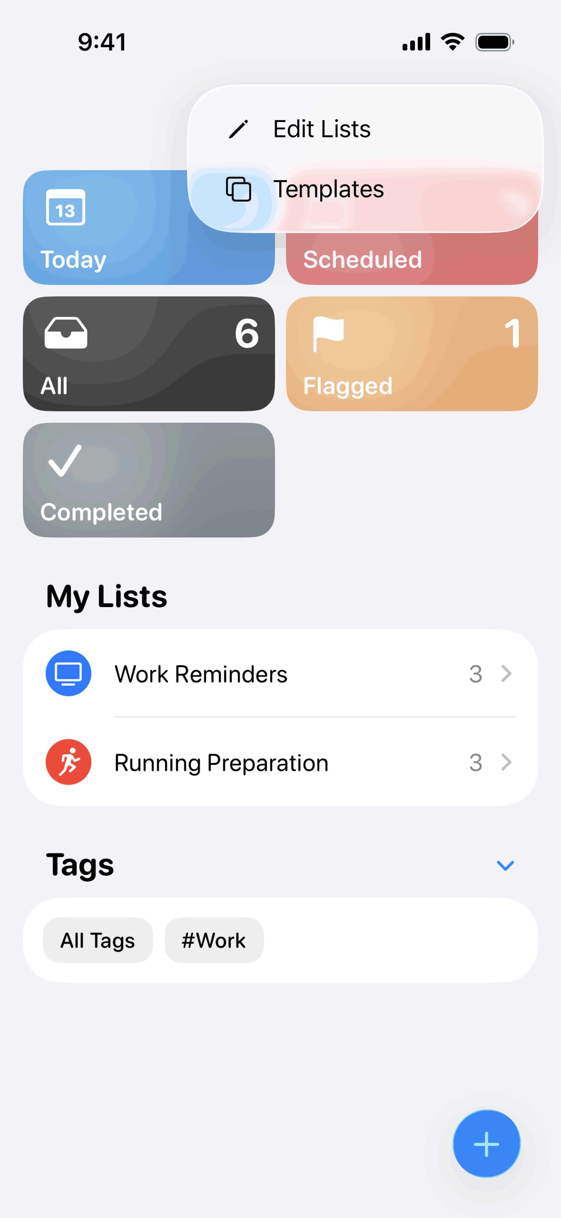 Reminders iOS Productivity interface screenshot 13