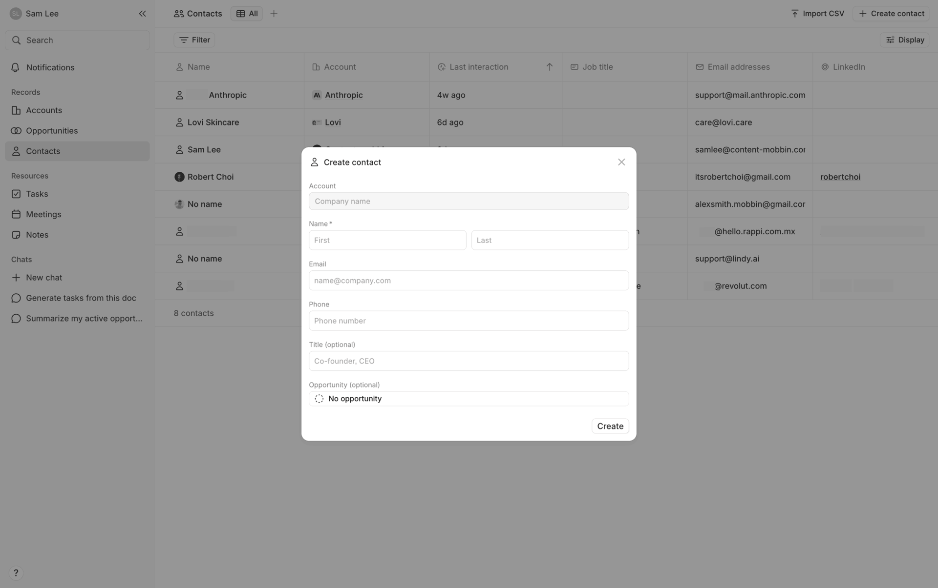 Lightfield Web Business interface screenshot 20