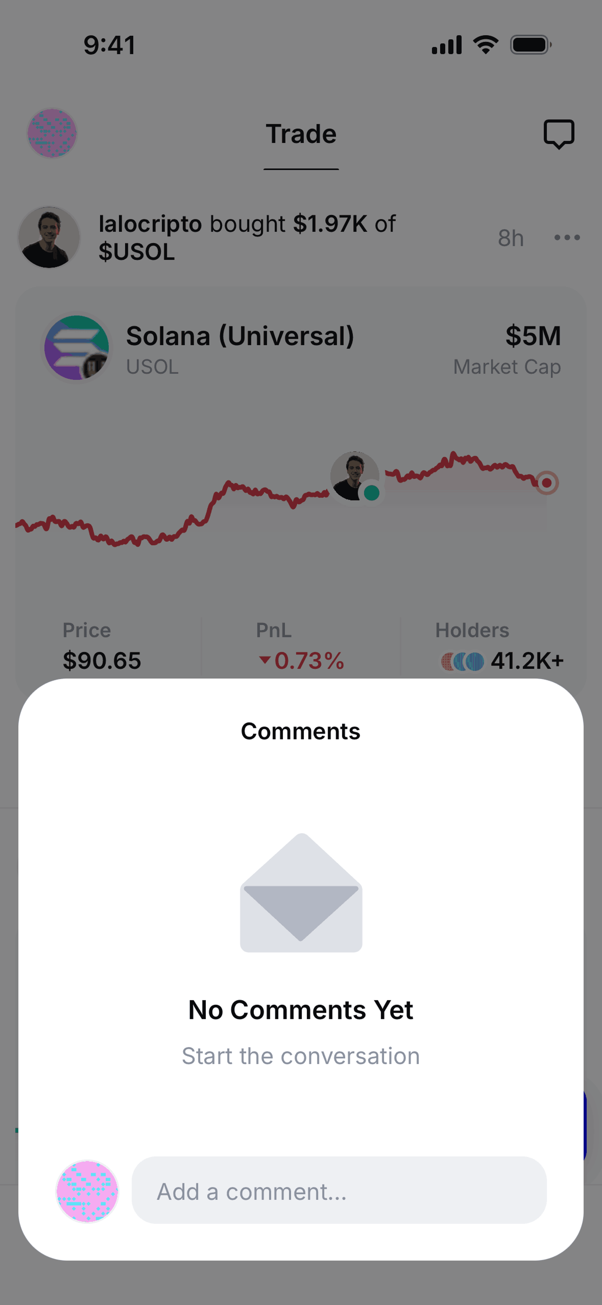 Base iOS trading interface screenshot 21