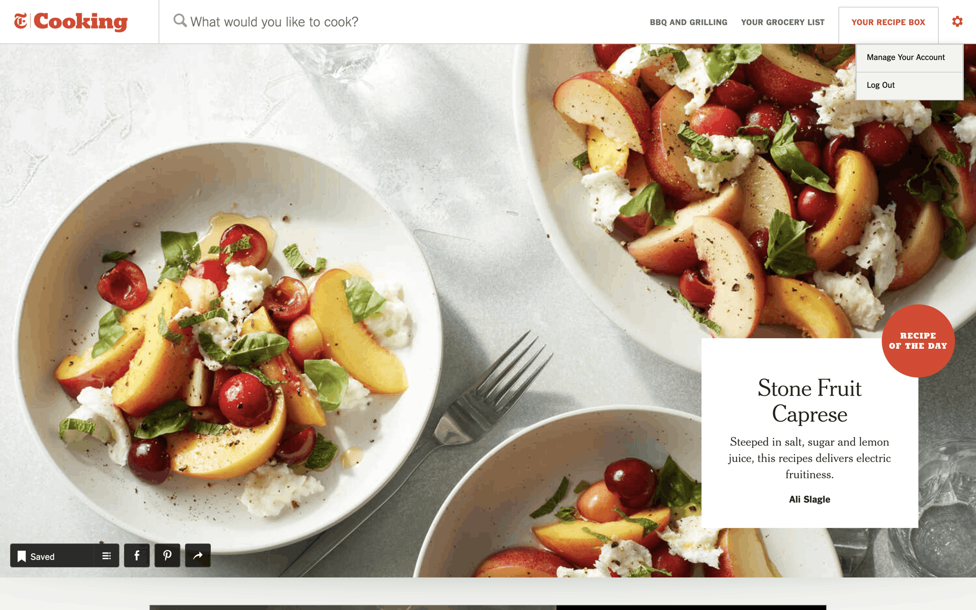NYT Cooking Web Food & Drink interface screenshot 15