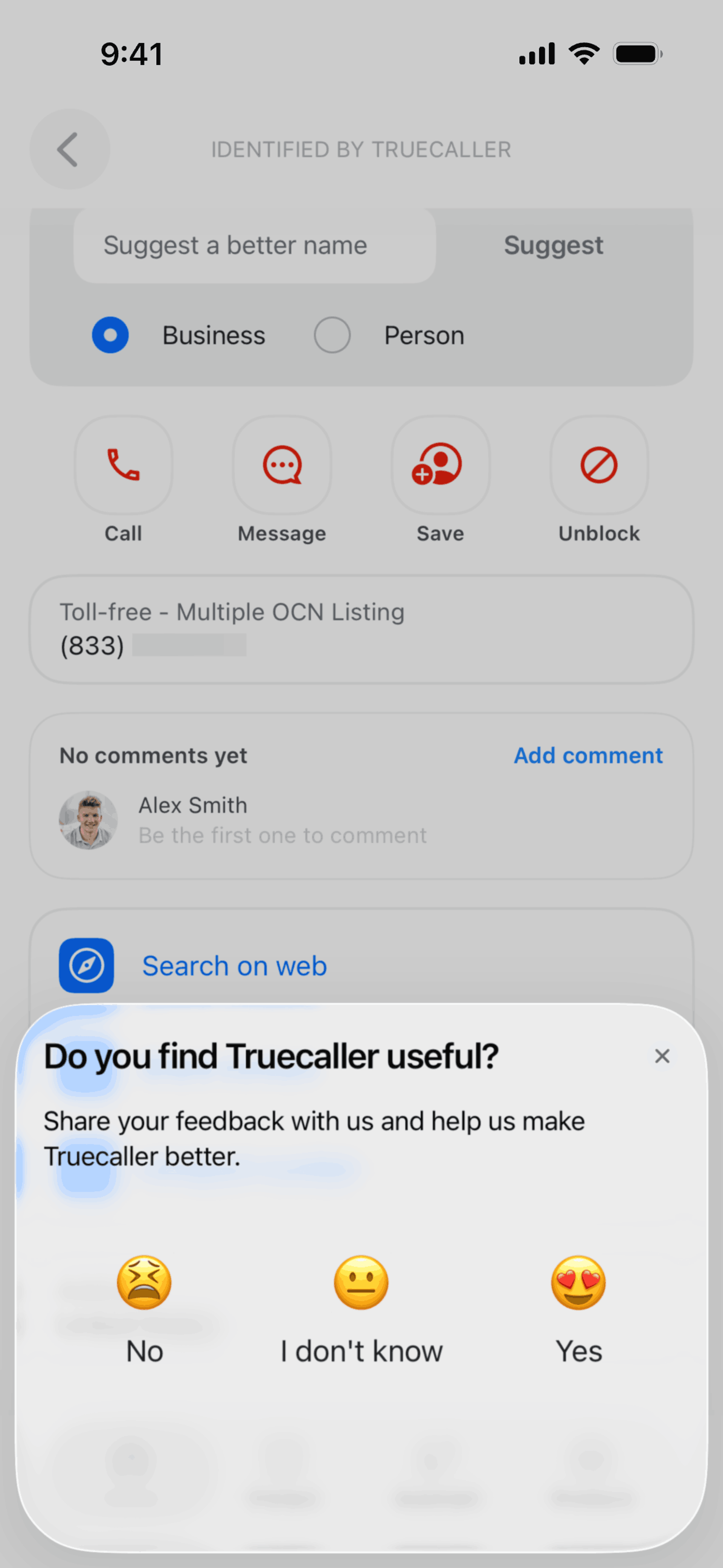 Truecaller iOS Utilities interface screenshot 10